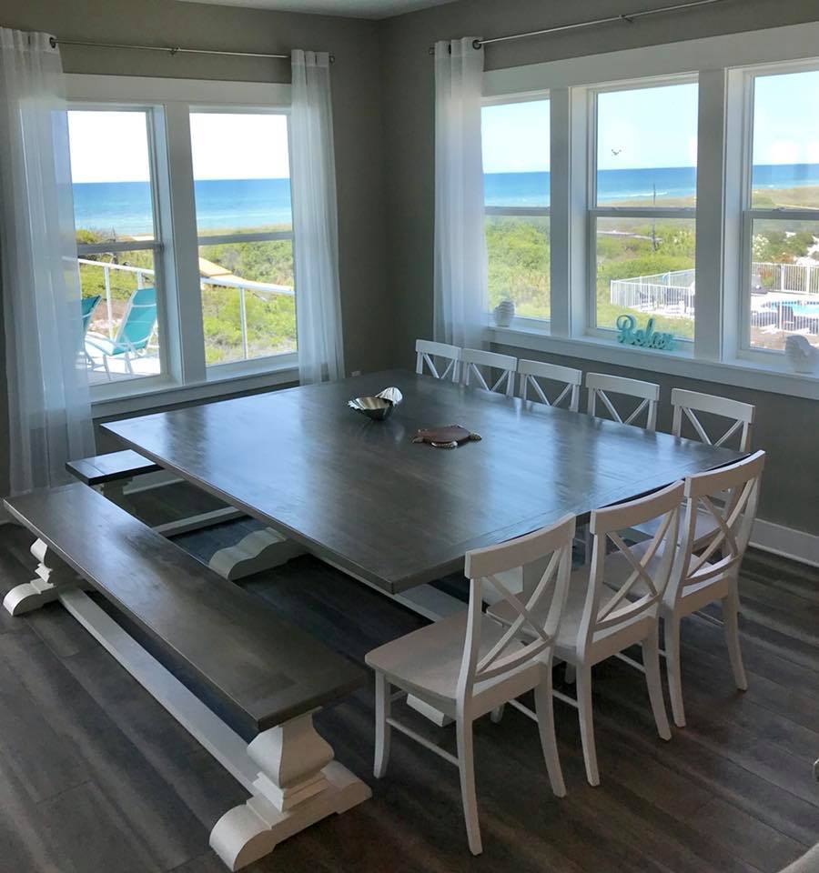 Dining Area  with a View of the Ocean.