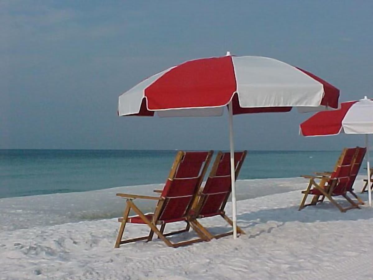 Daily beach chair setup included!