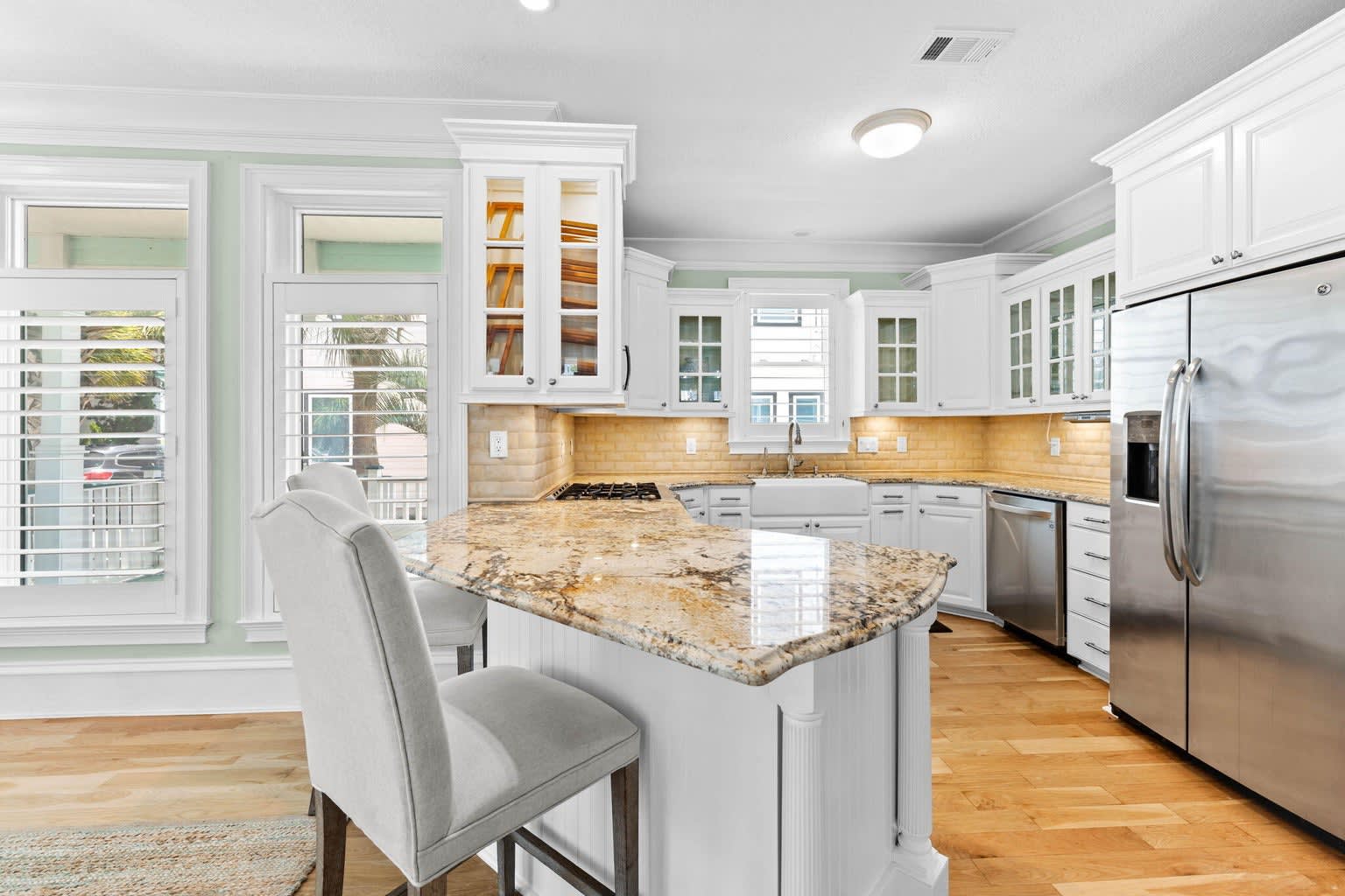 The kitchen is bright and very well appointed.