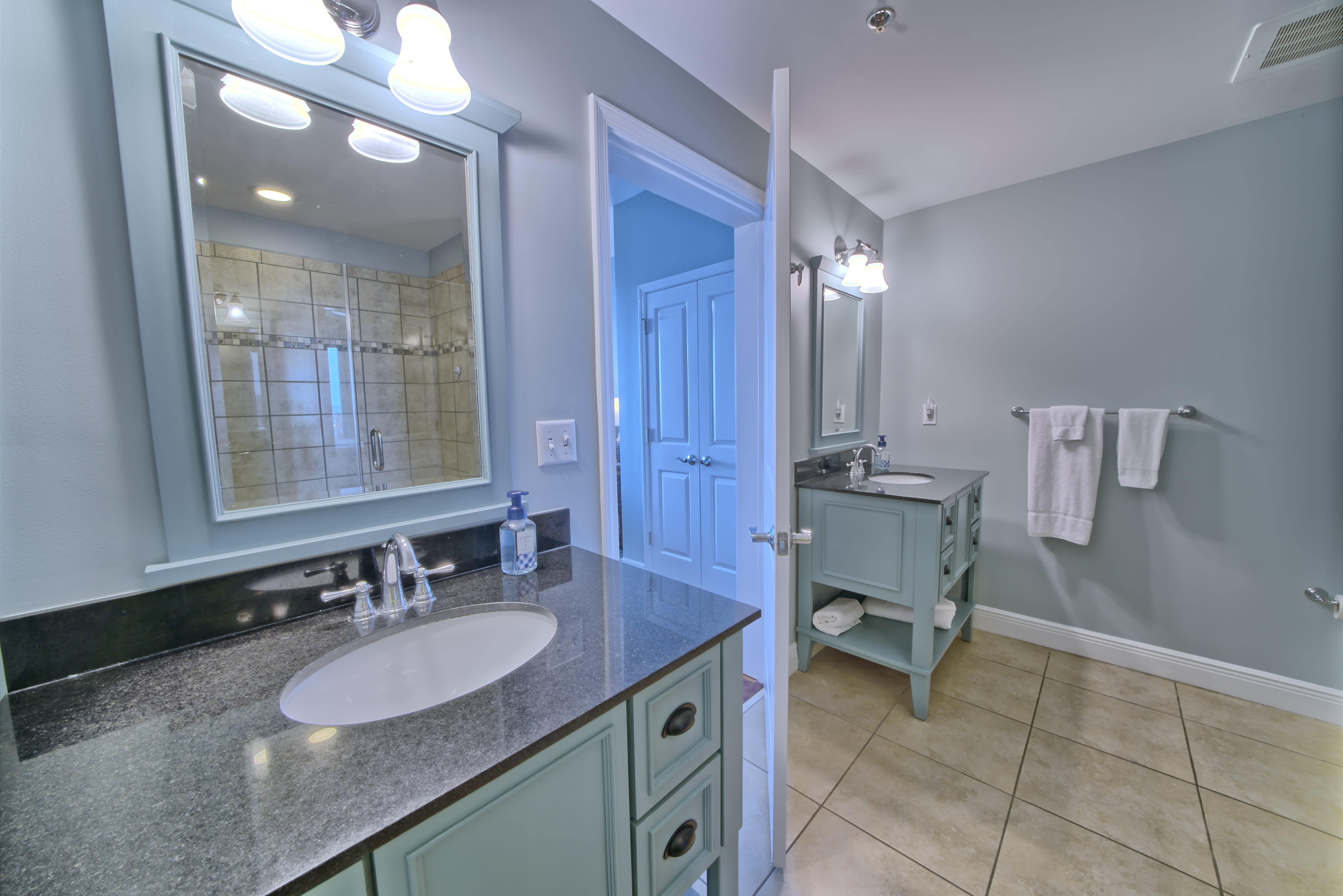 Master bath with his/ her vanities!