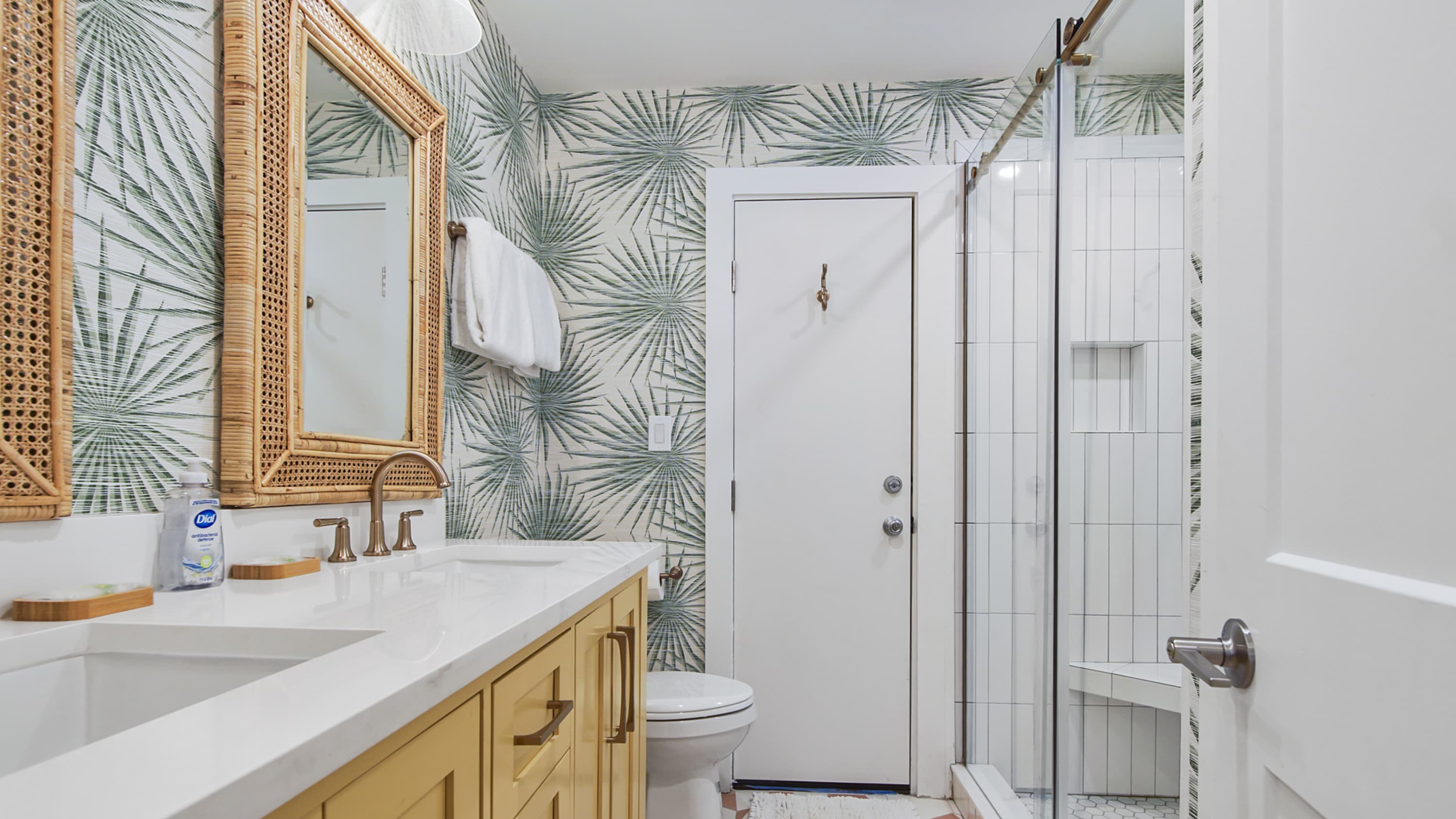 West bathroom with walk in shower