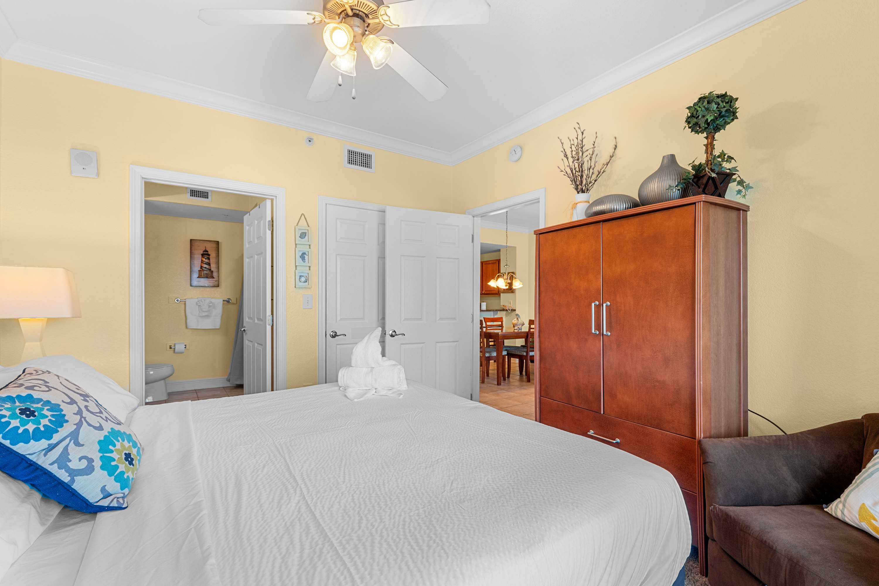 Master bedroom with master bath