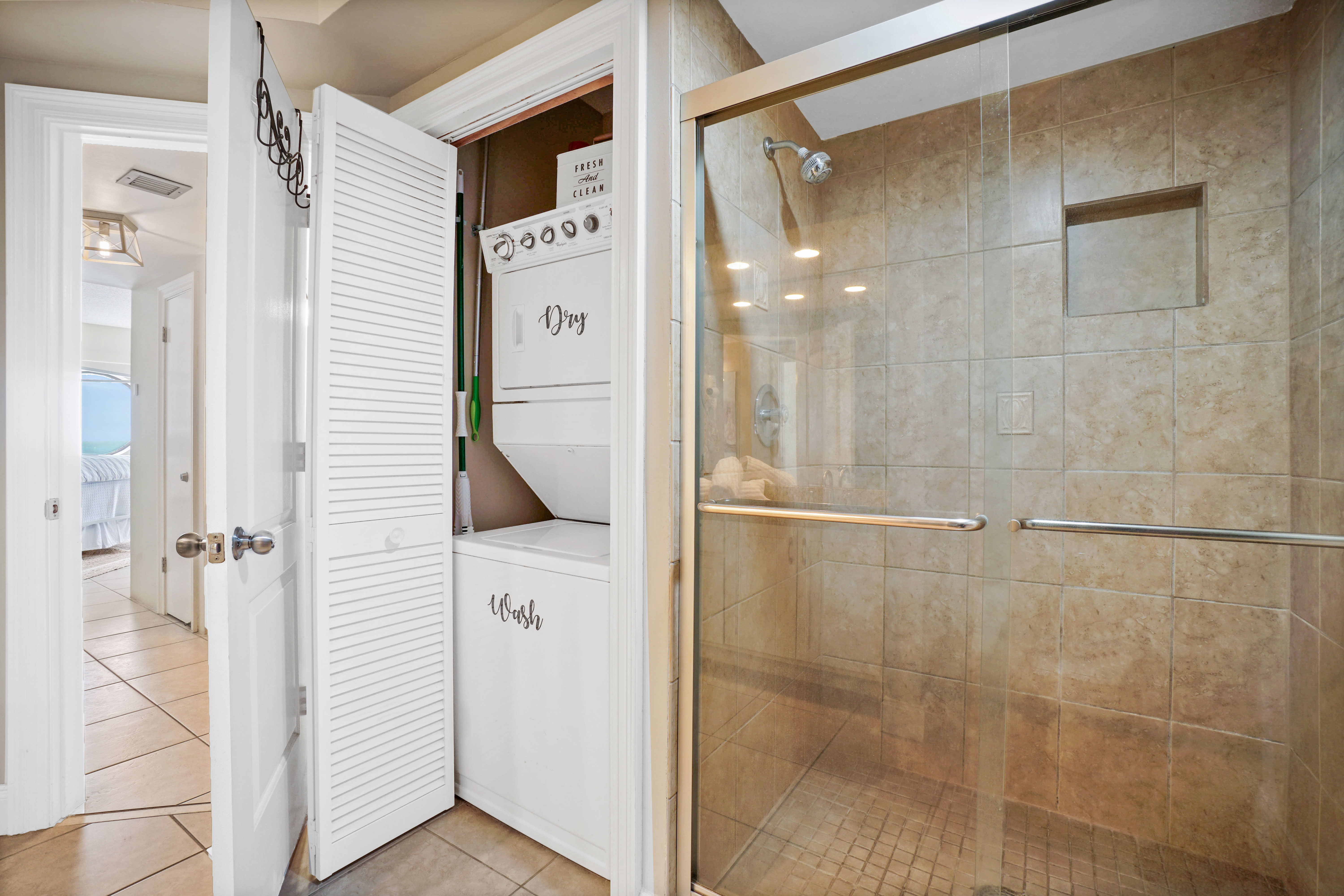 Master bathroom with walk-in shower