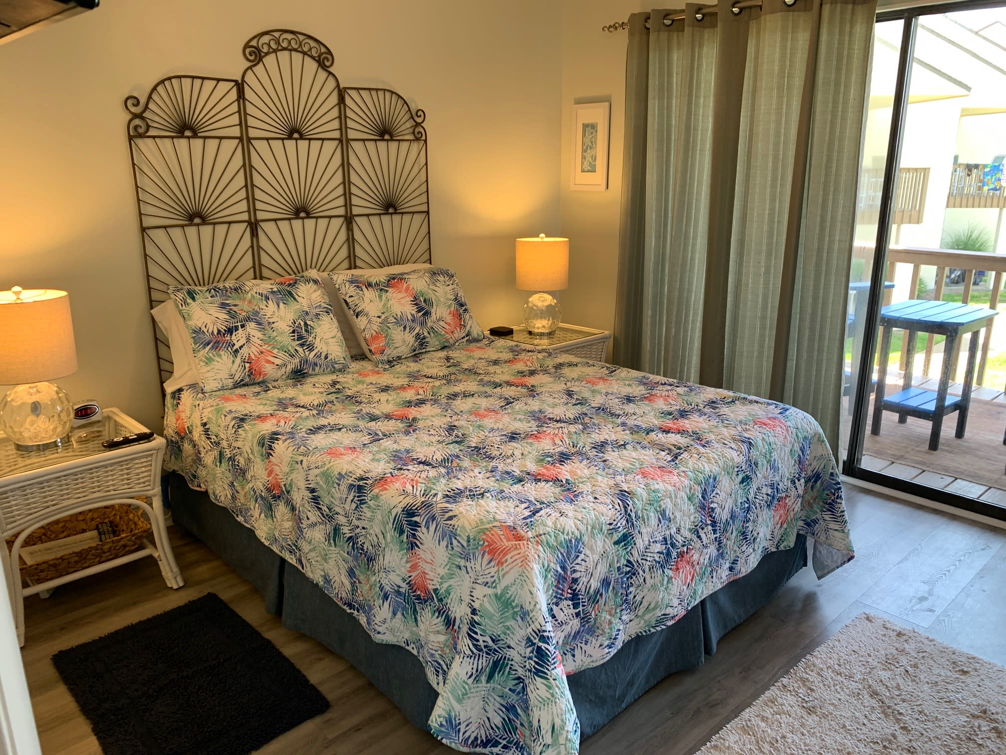 Bedroom # 2 has a balcony &amp; view of the pool &amp; water plus an en suite bathroom 