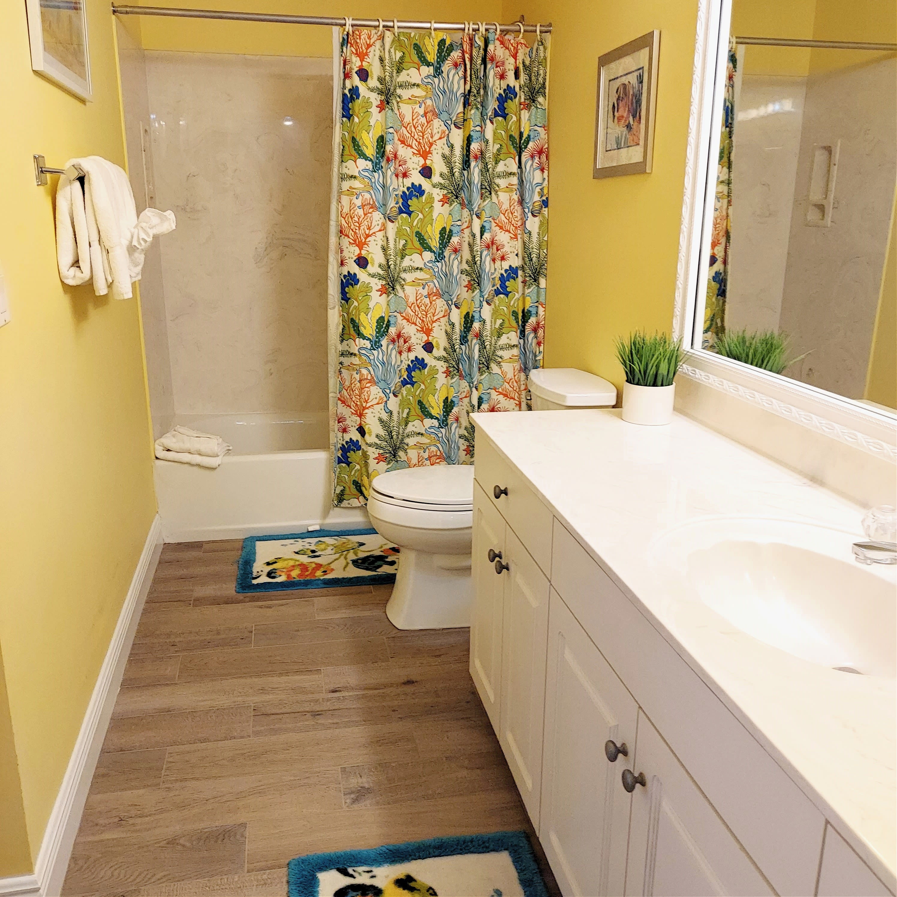 Guest Bedroom Bath With Private and Hall Entry