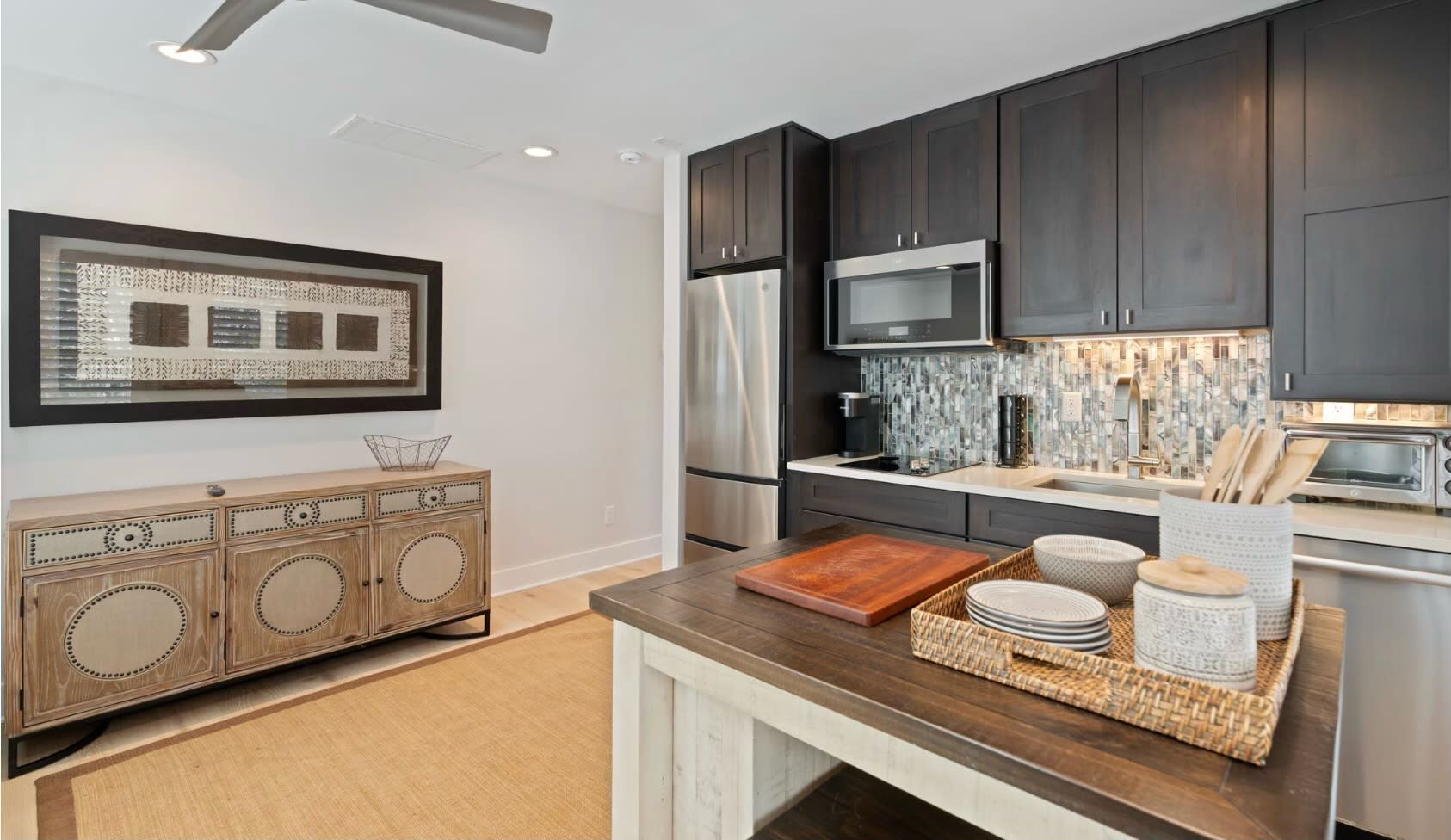 Fully stocked kitchen