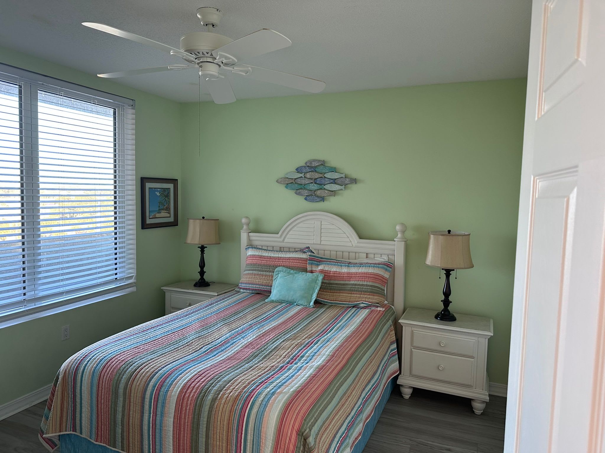 Another view of Queen bedroom #2 with view of Intracoastal and Island.