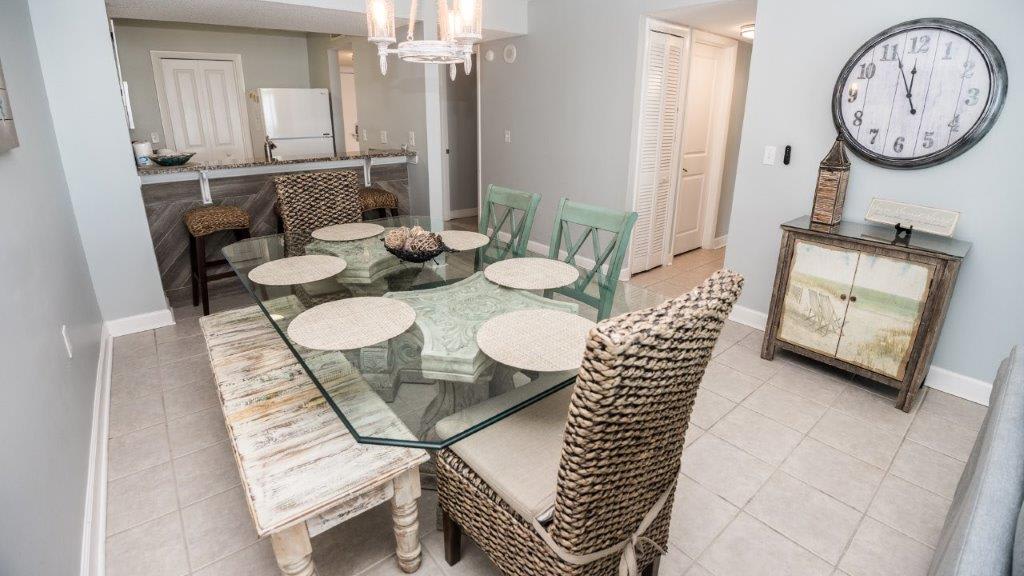 Kitchen over looking Dining with Beach Views