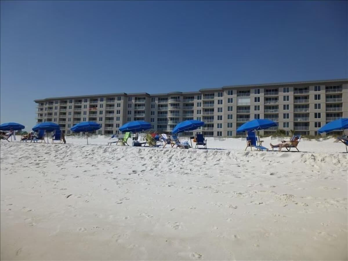 Island Princess with some of her chairs &amp; umbrellas on the Gulf of Mexico