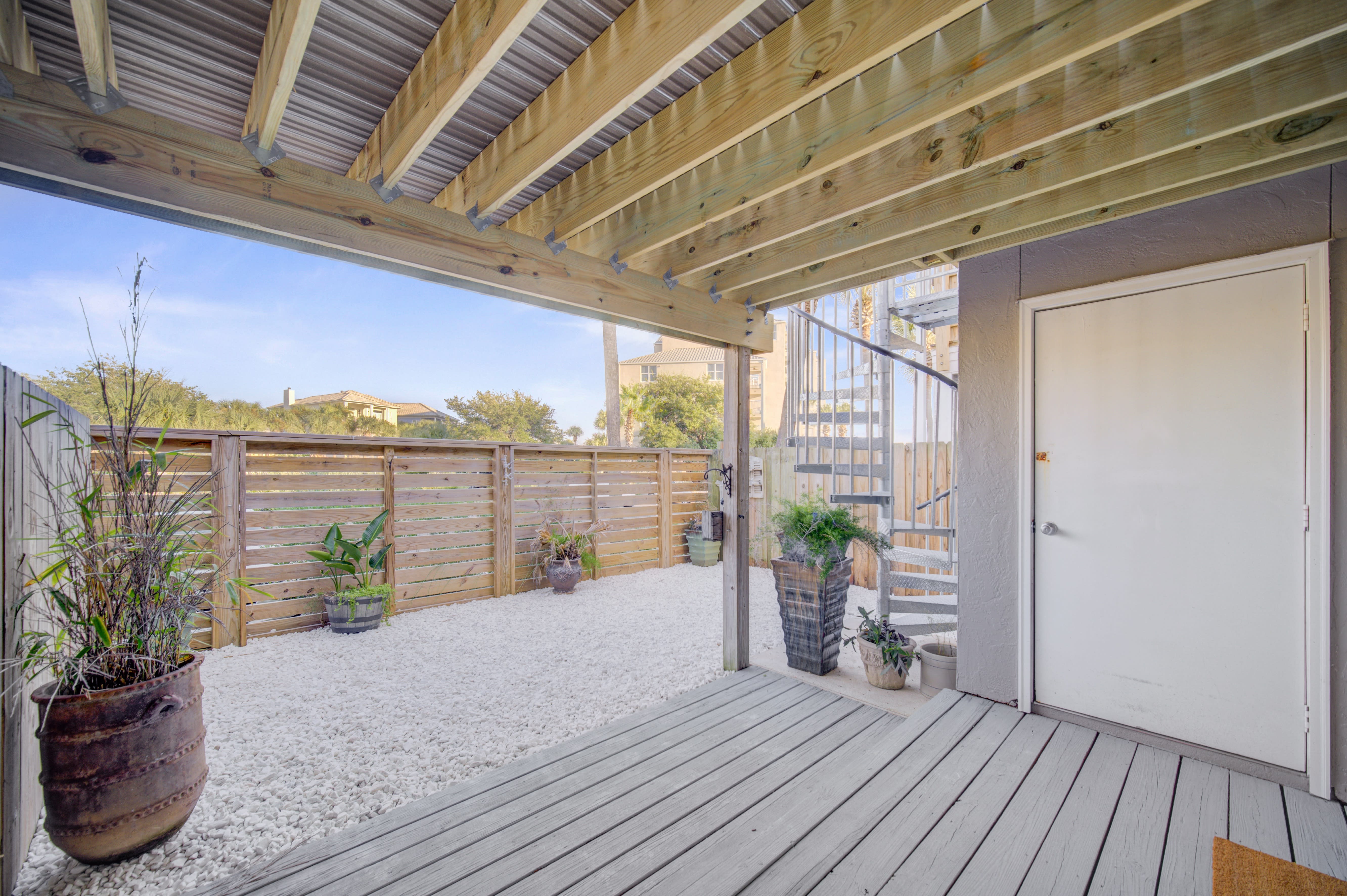 Lower Back patio off of Master Bedroom
