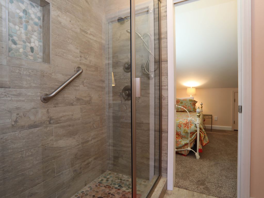 Walk-in shower in master bath