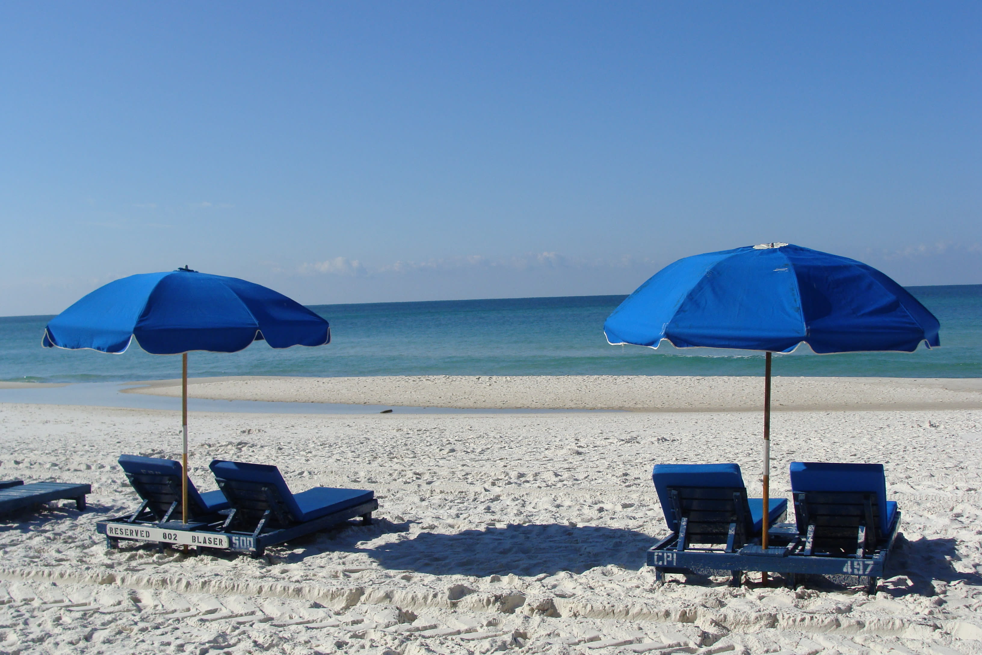 Beach chairs &amp; umbrella service we include 