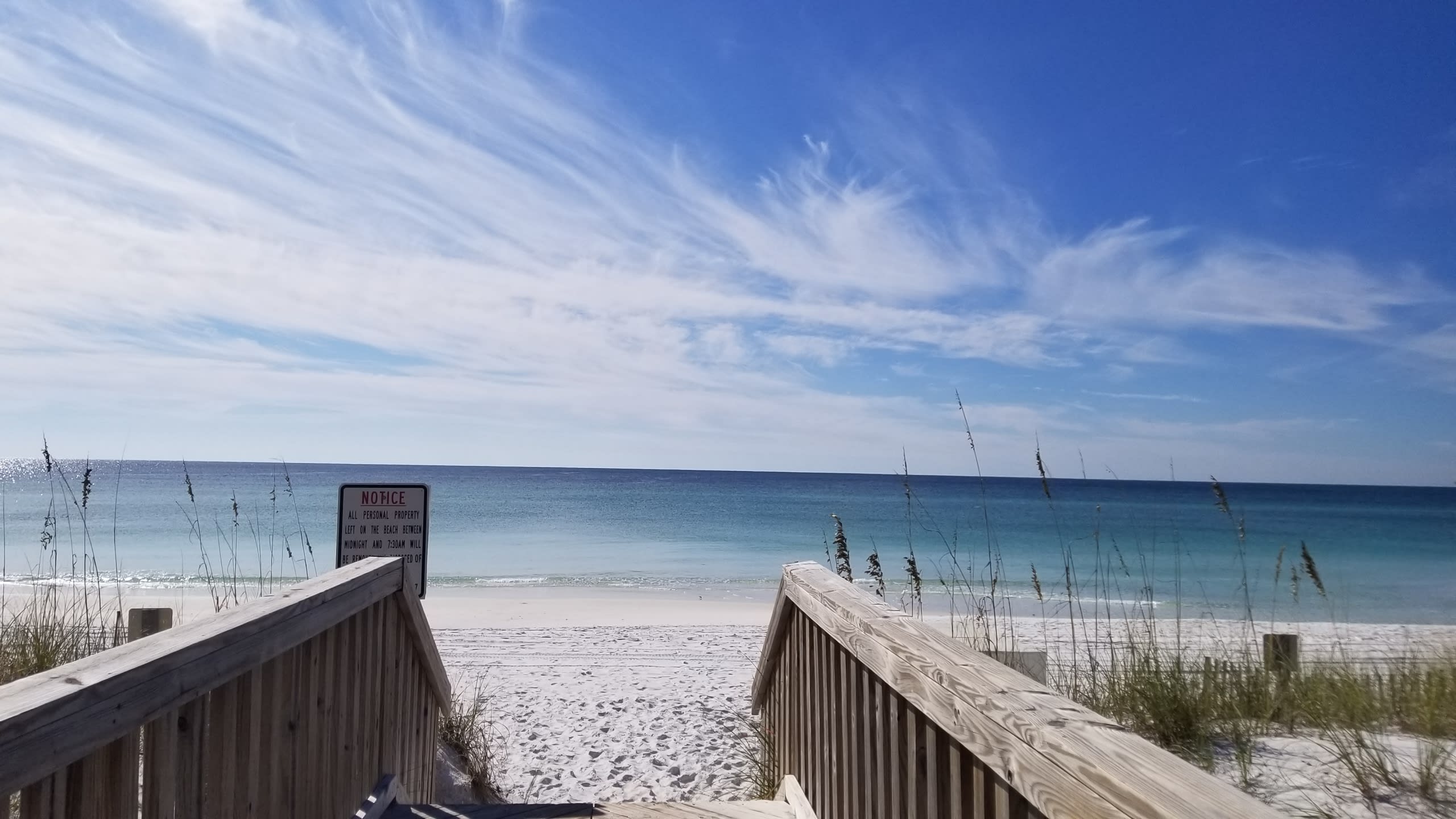 View of beach from boardwalk 