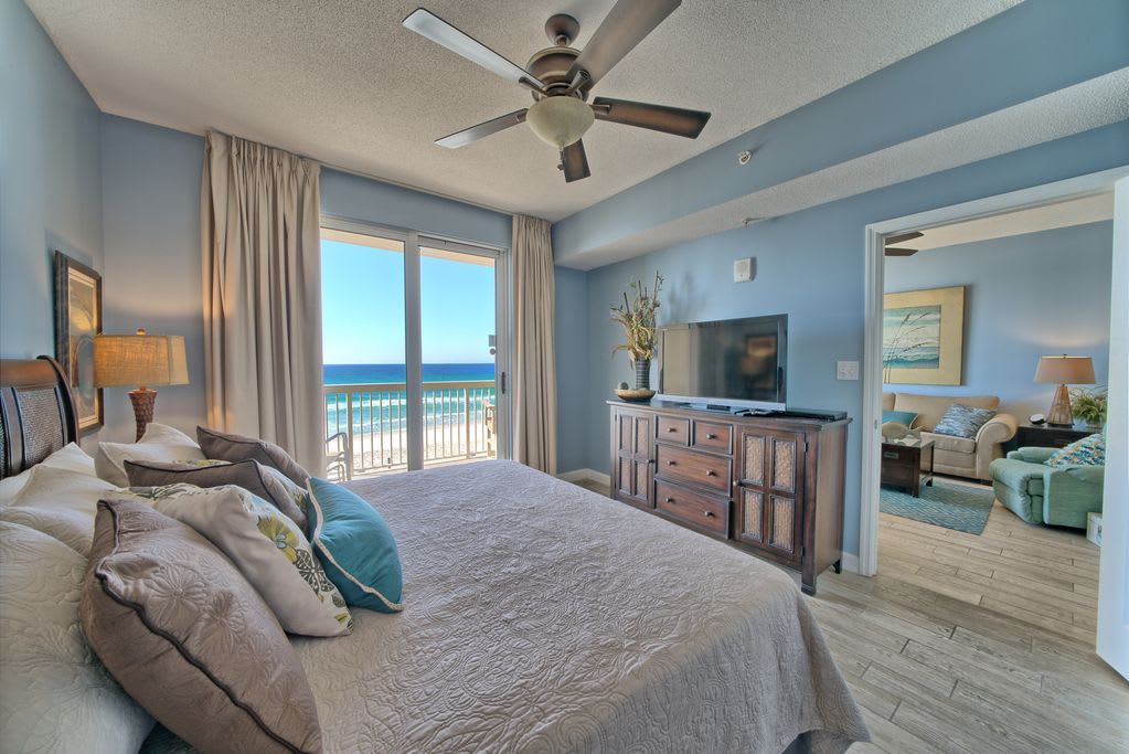 King size bed with HDTV and DVD player!