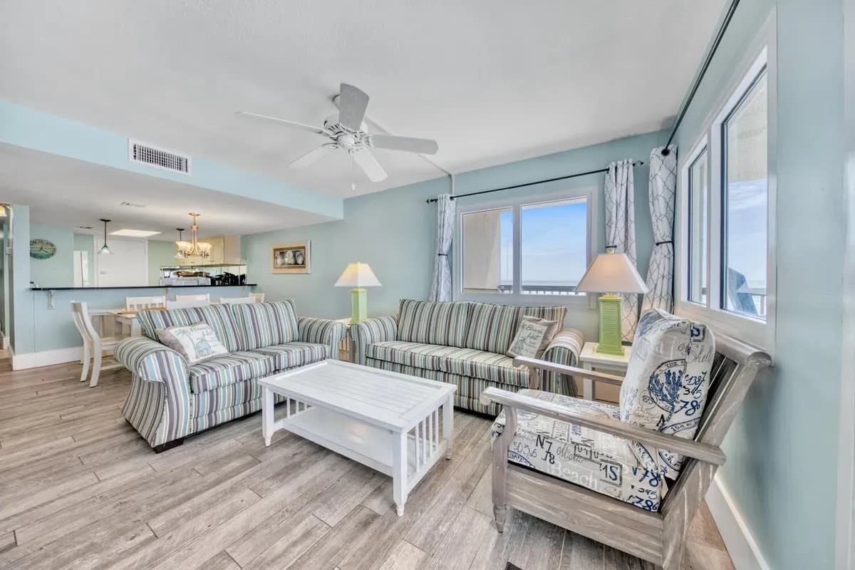 Living room with sleeper sofa