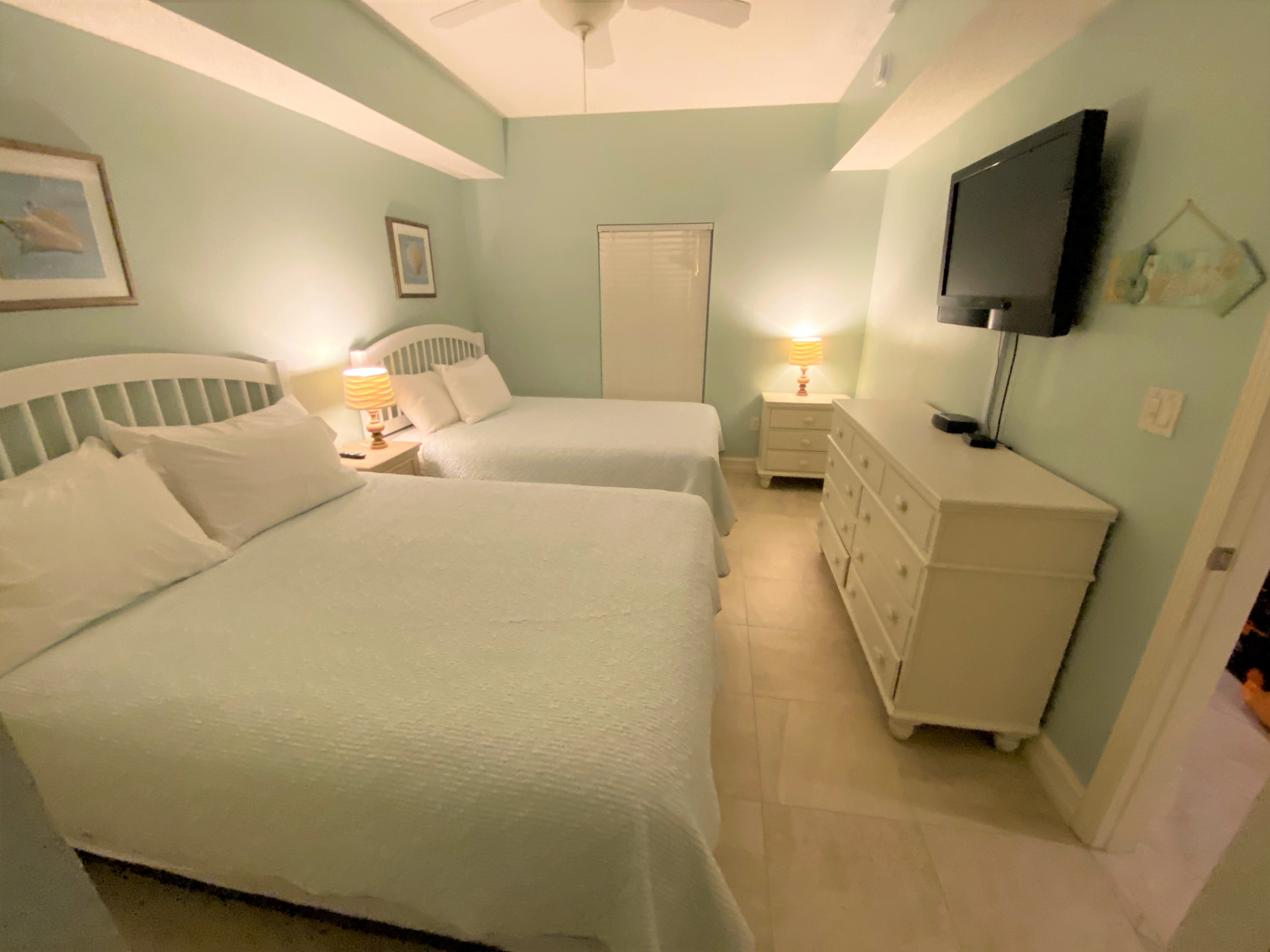 Bedroom 3 features two adult length queen beds!