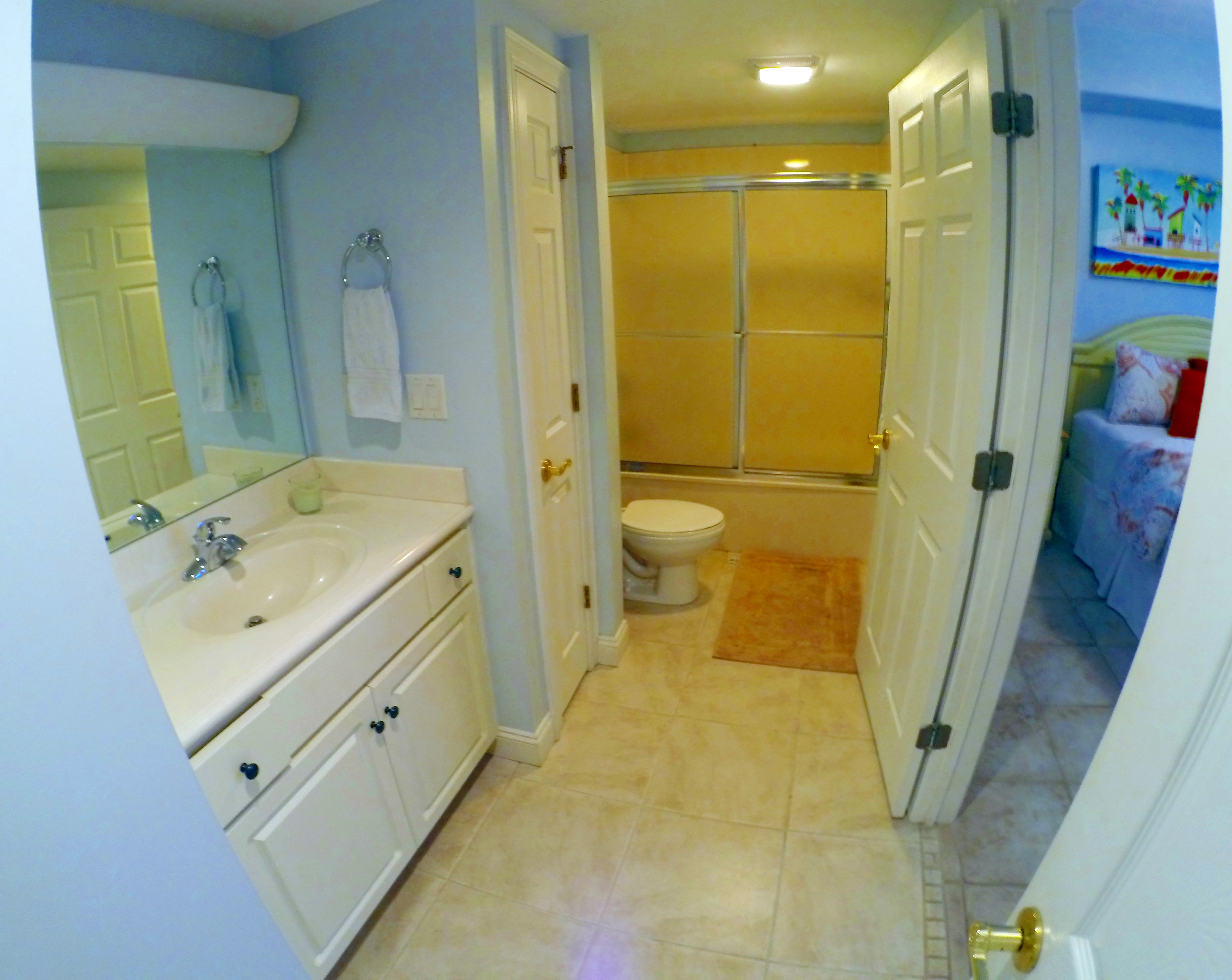 View of our guest bathroom