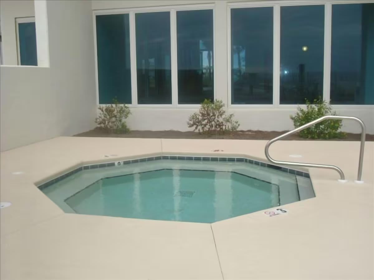 Relax in one of the two Gulf Front Hot Tubs