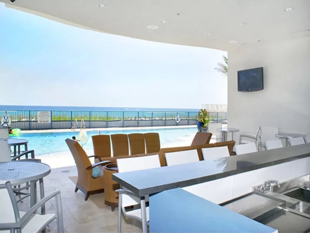 View from the pool bar.