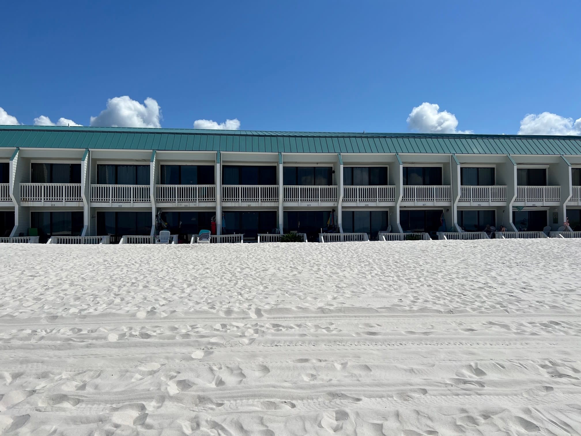 Pirate Cove Villas view from Beach