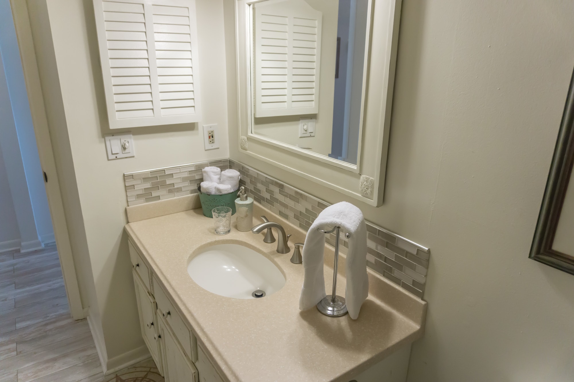 Nice vanity to get ready and enjoy your day.