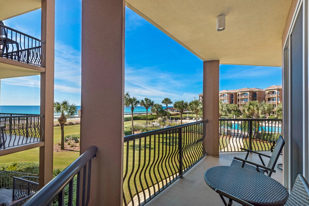 Balcony has comfy seating!