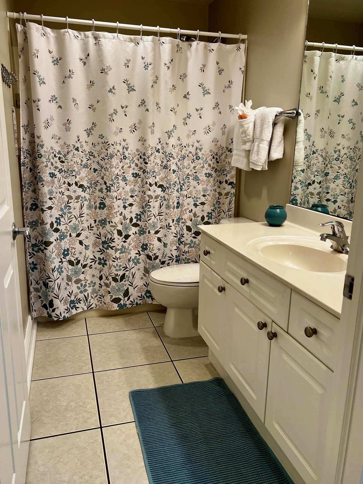 Our second bath opens from the hallway and bedroom. 