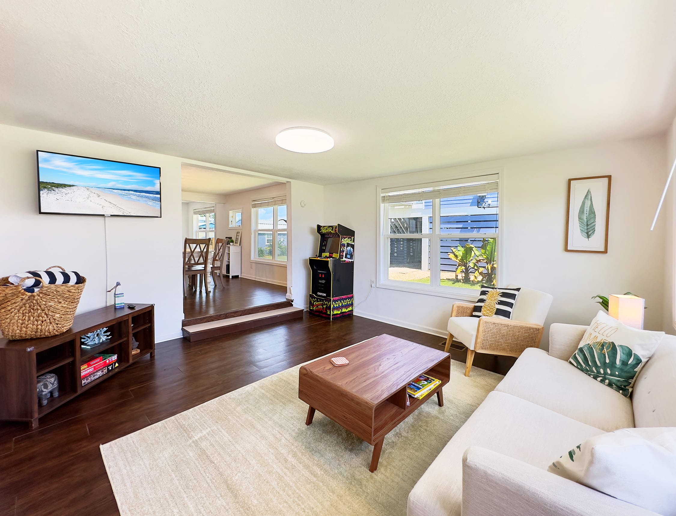 Living room with arcade