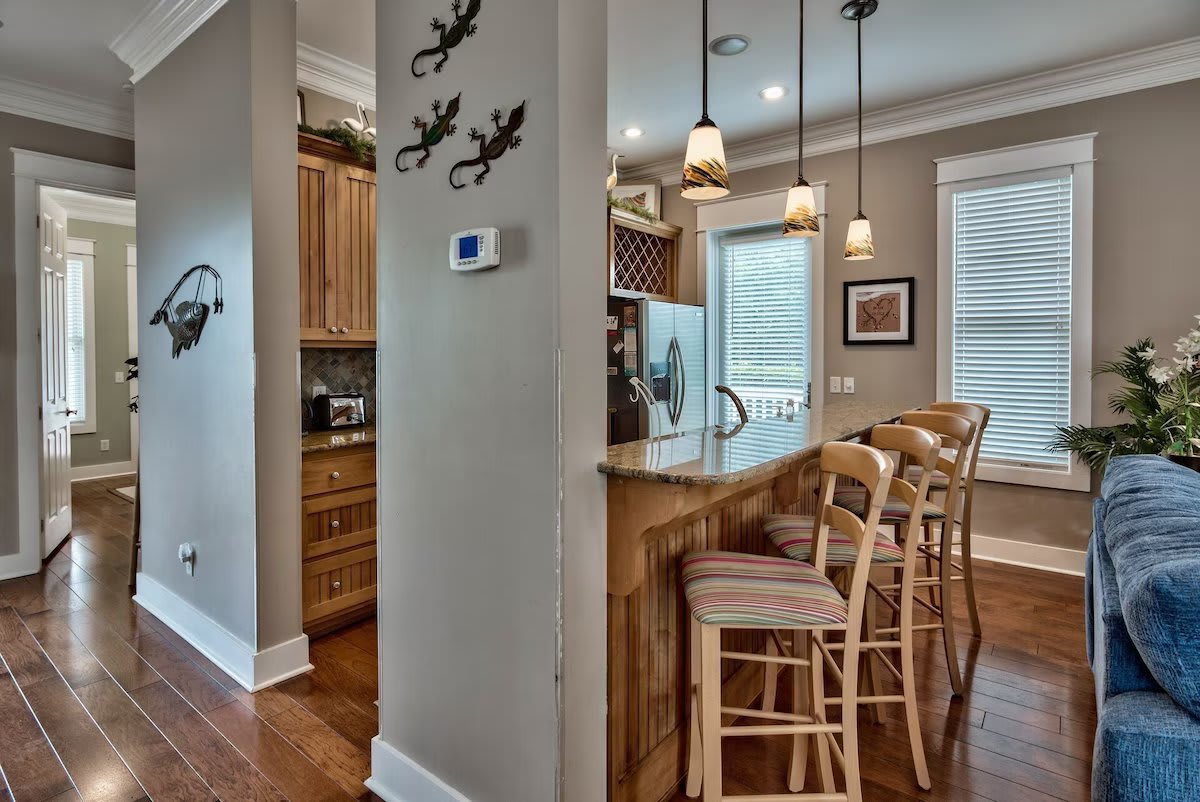 Kitchen/Bar as viewed from the dining area.