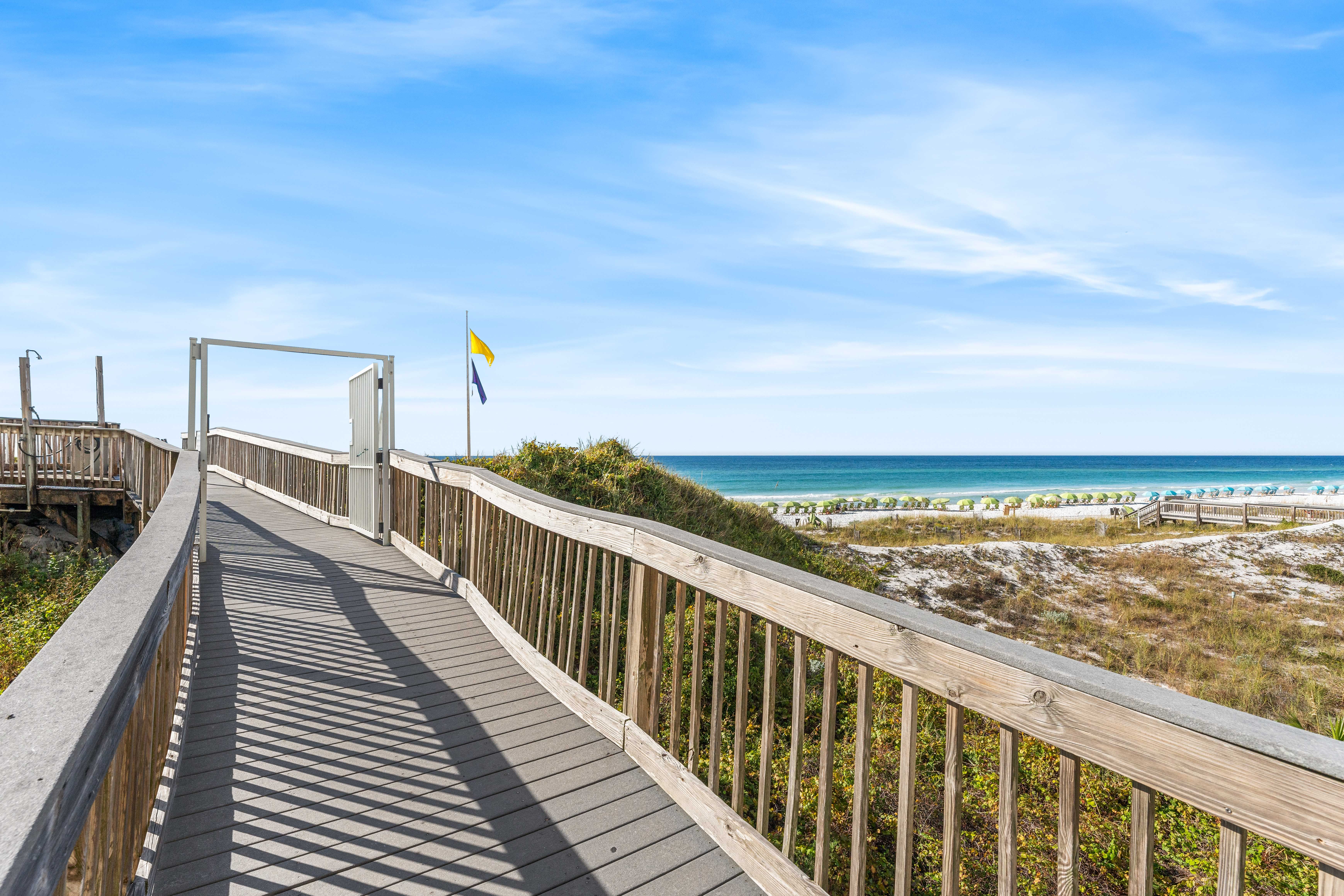 Boardwalk to private beach 5 minute walk from #218(Beach wagon, chairs included)