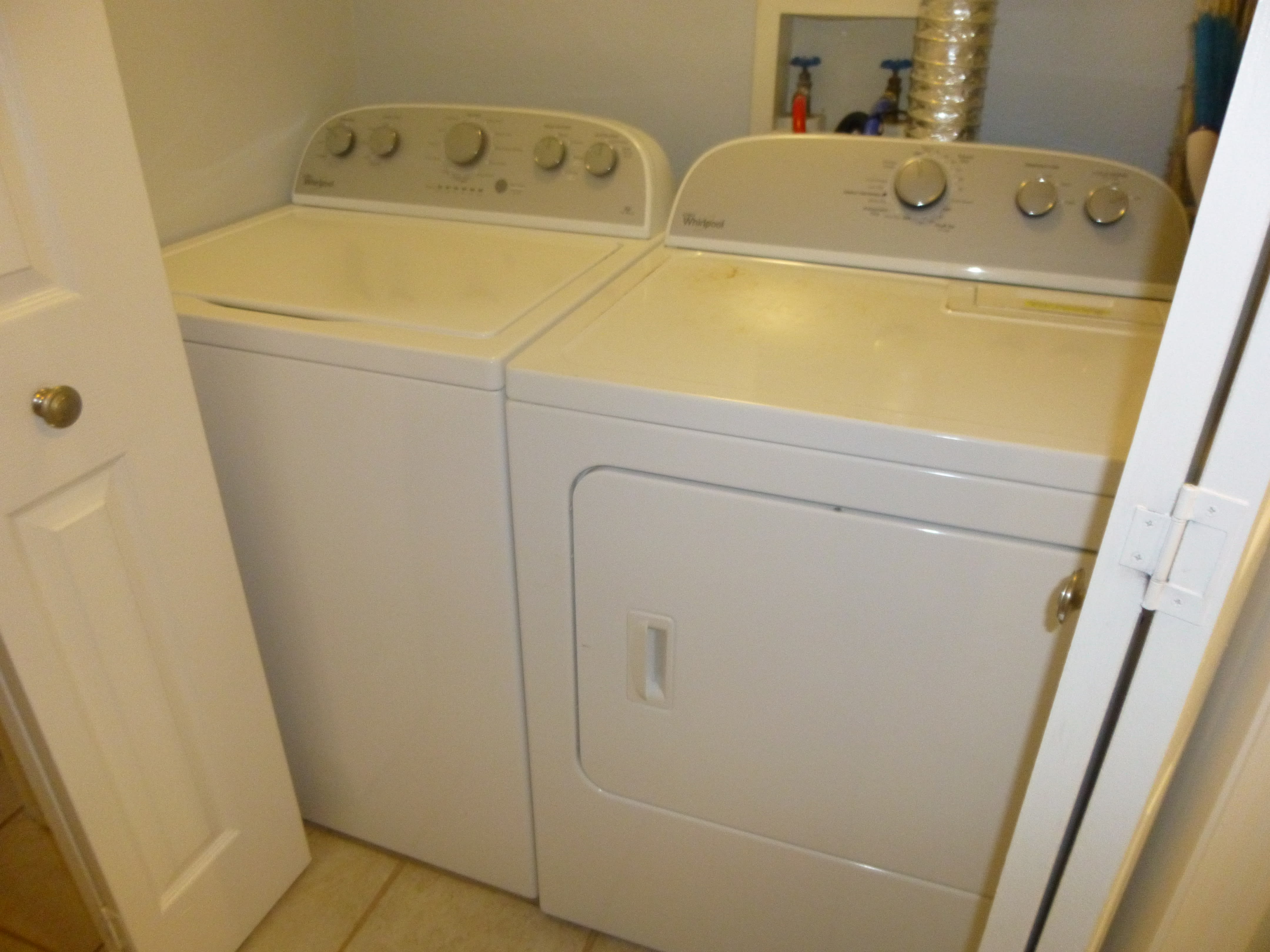 Heavy duty washer &amp; dryer inside unit!