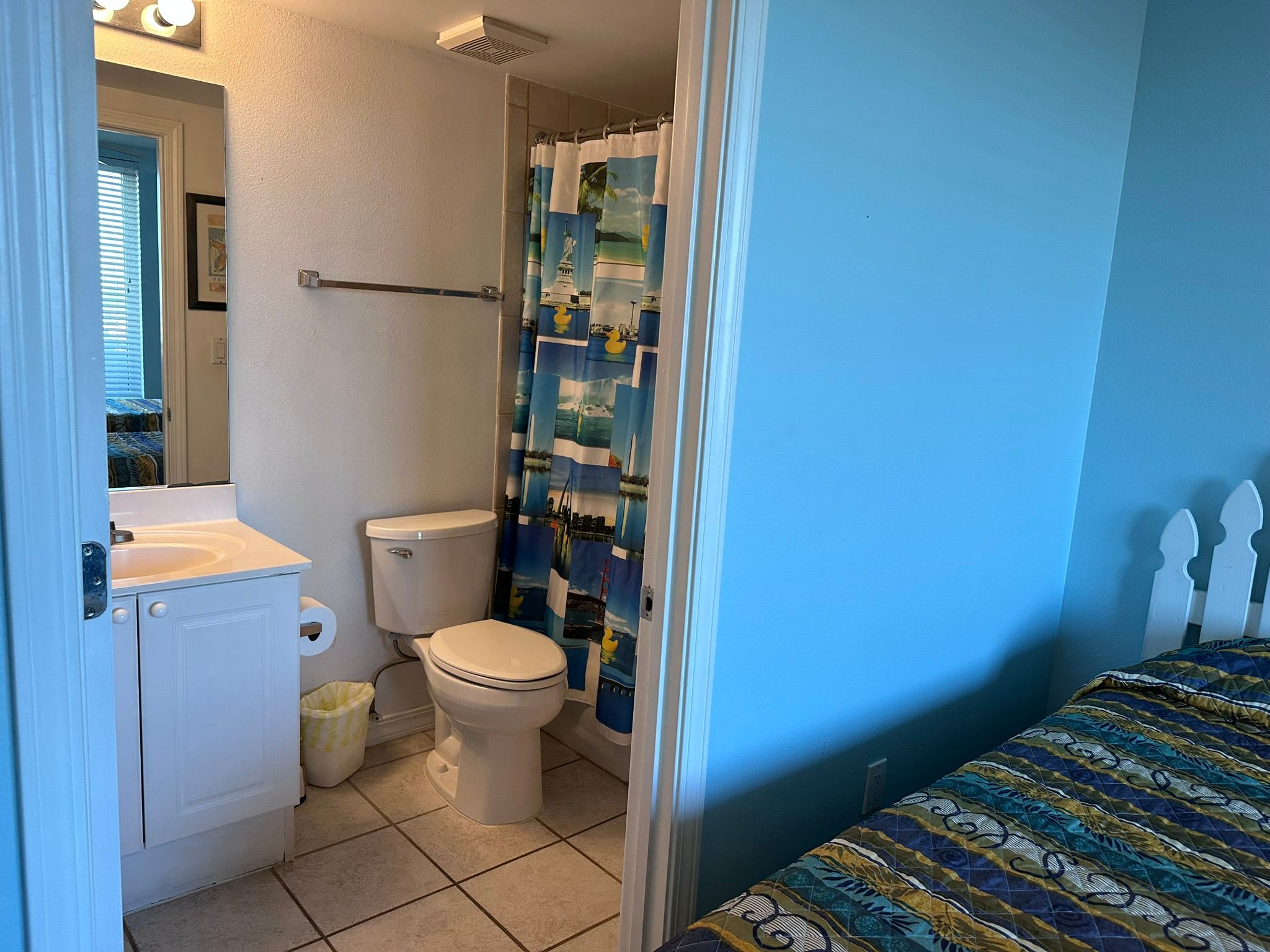 Bedroom #3 with 2 twin beds and access to bath #3