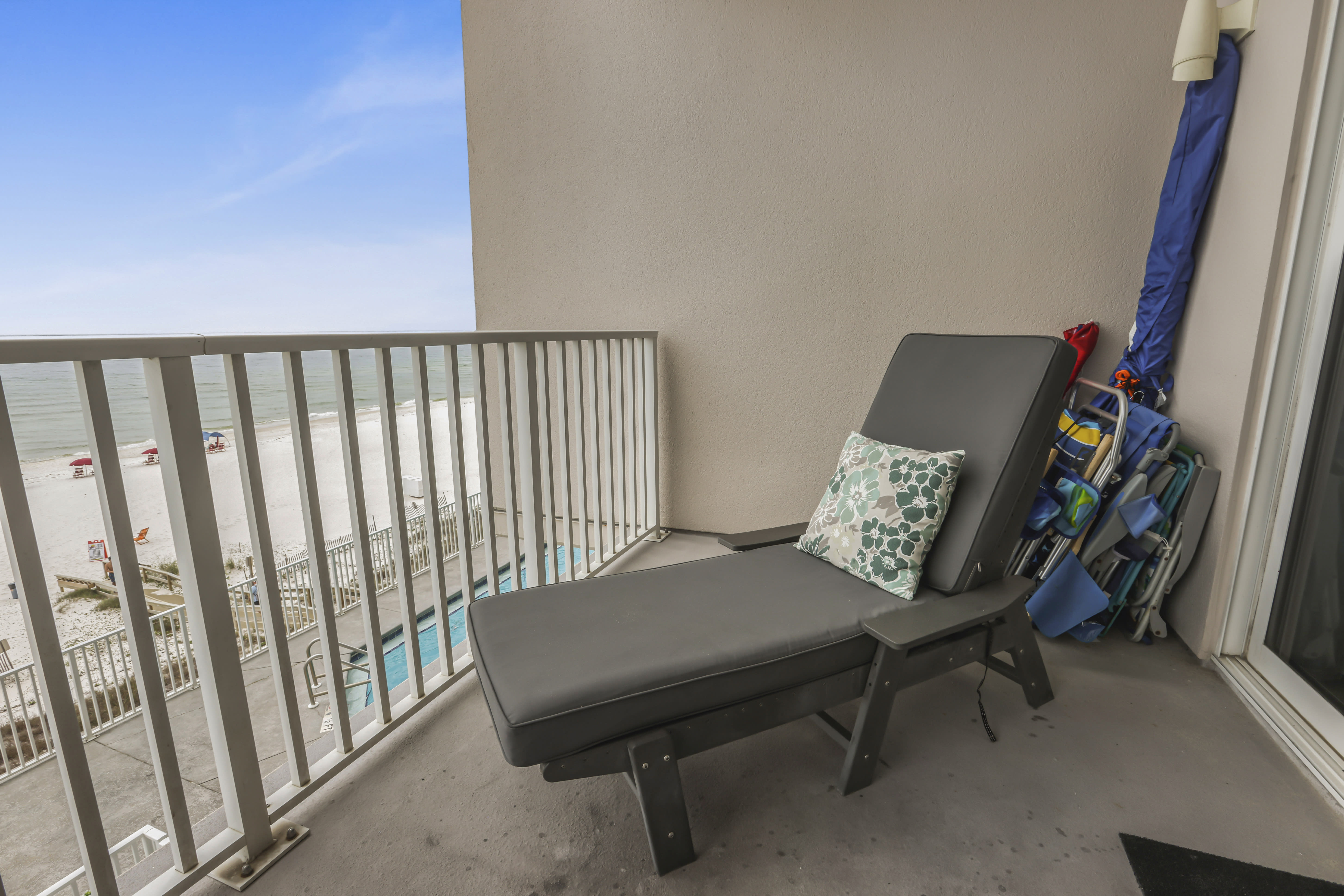 Another view of the balcony which overlooks the magnificent gulf