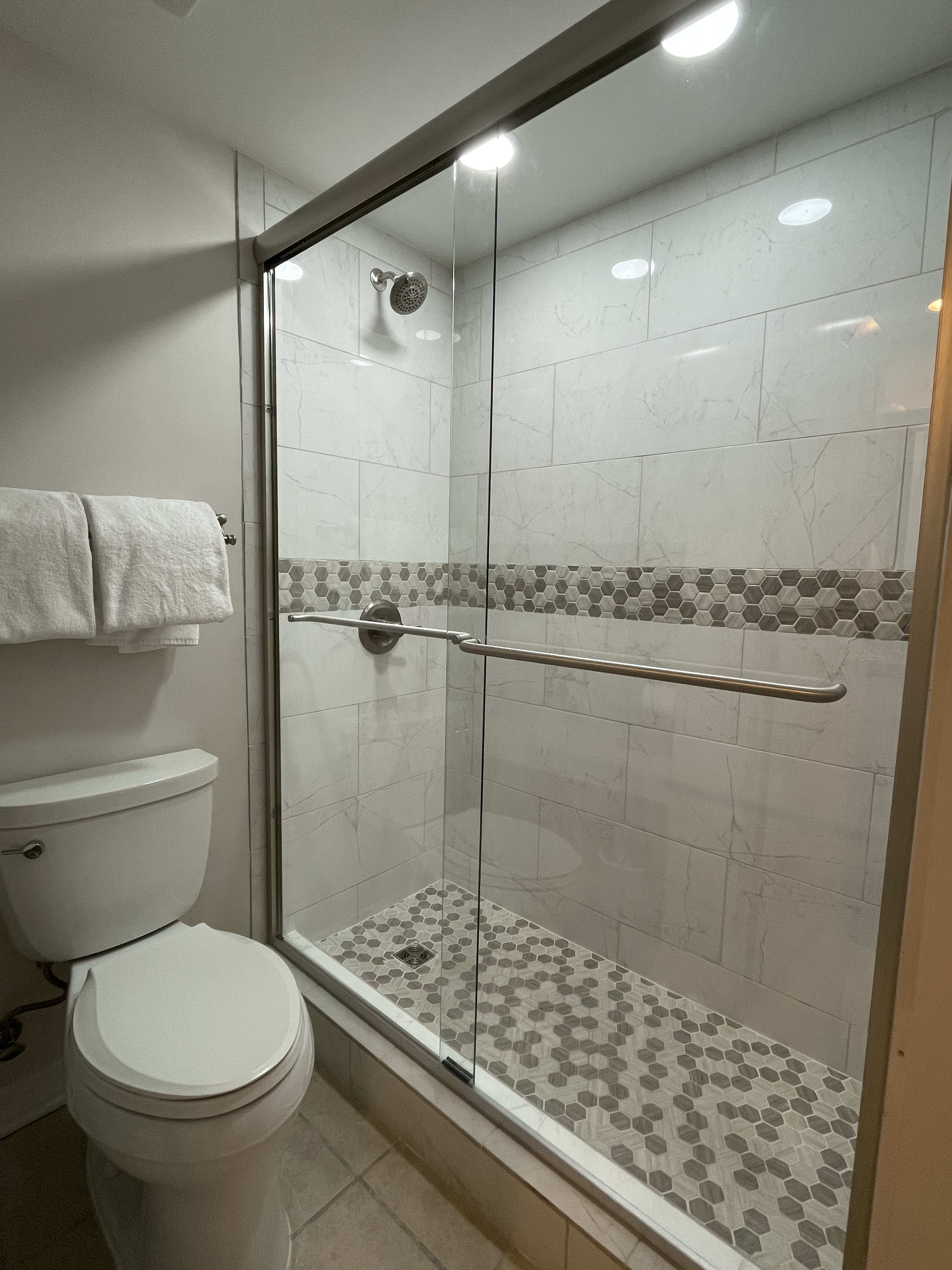 walk in master shower