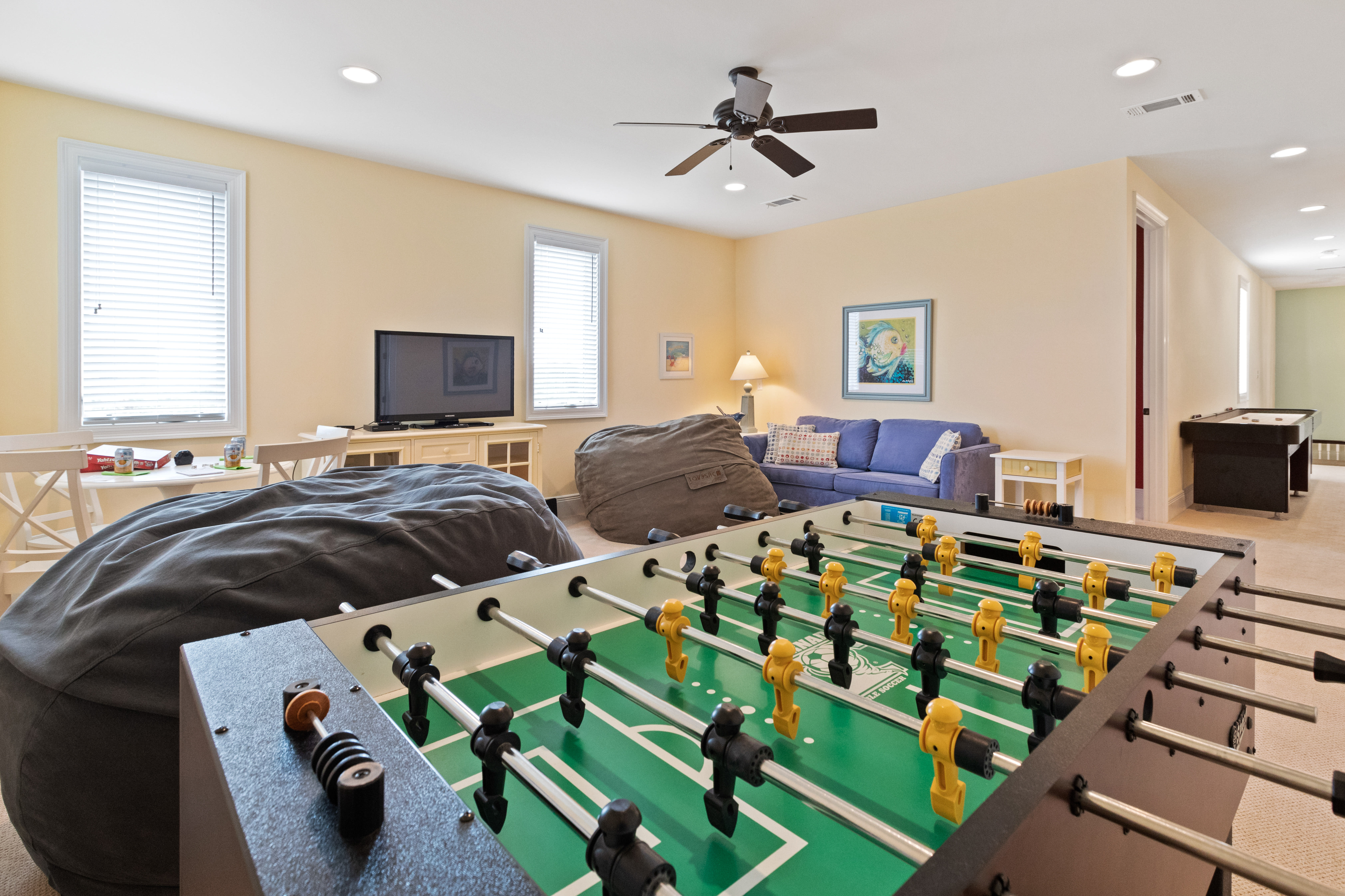 Foosball table view from corner