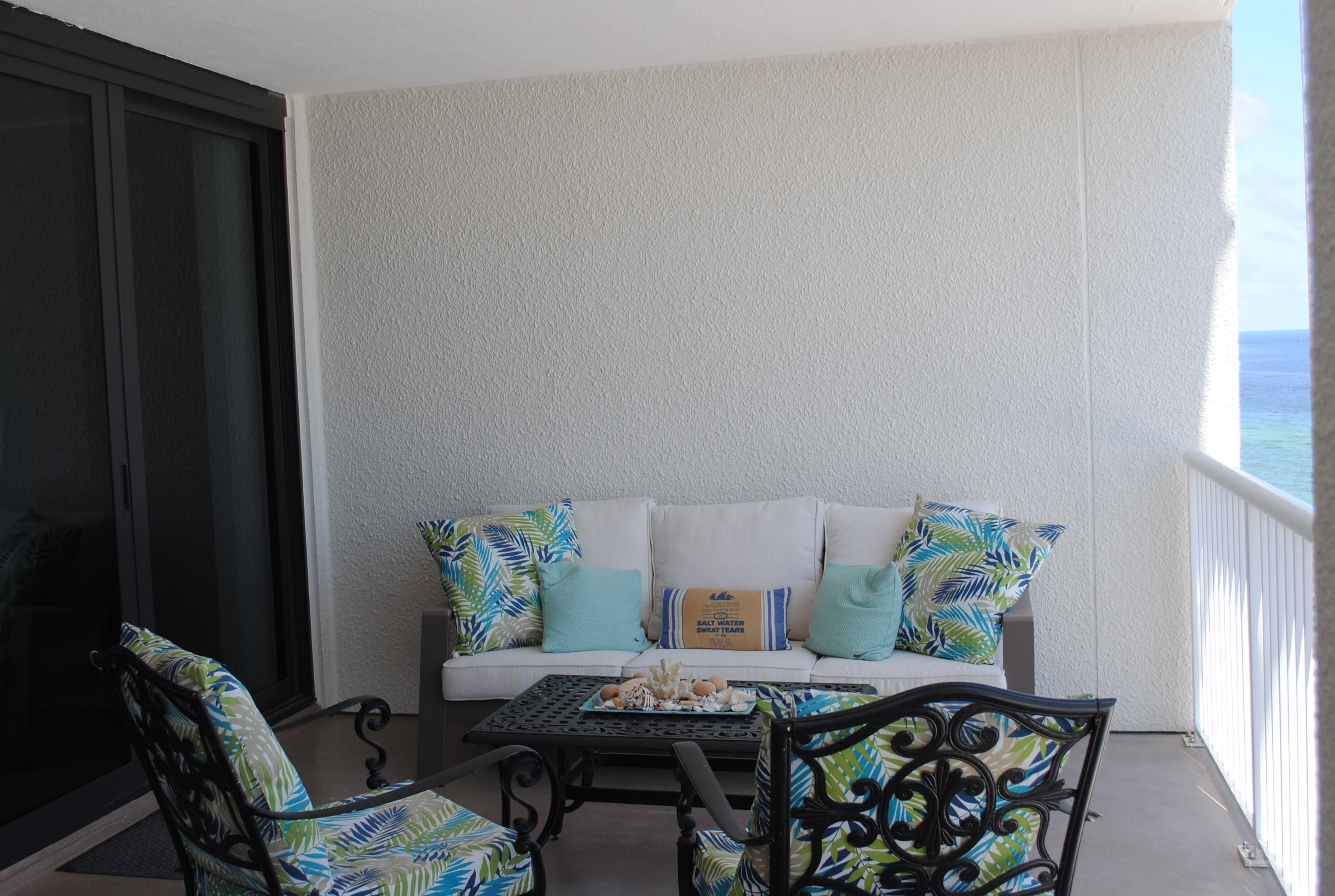 comfortable outdoor seating with spectacular views