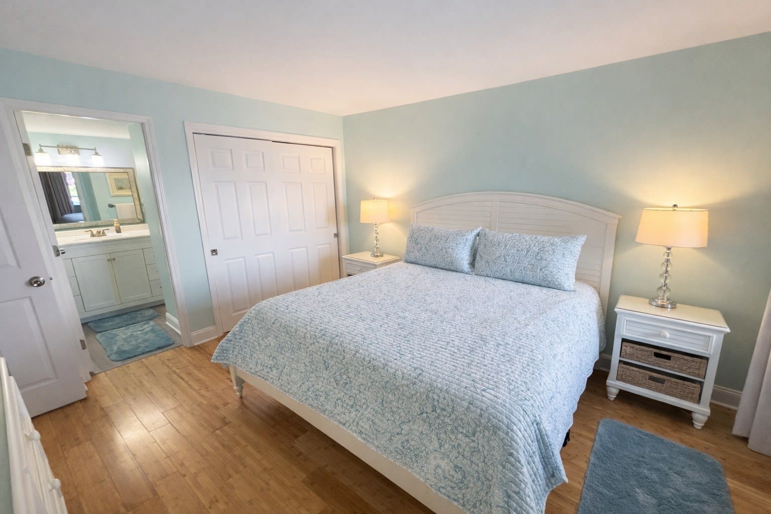 Peaceful retreat after a long day on the beach.