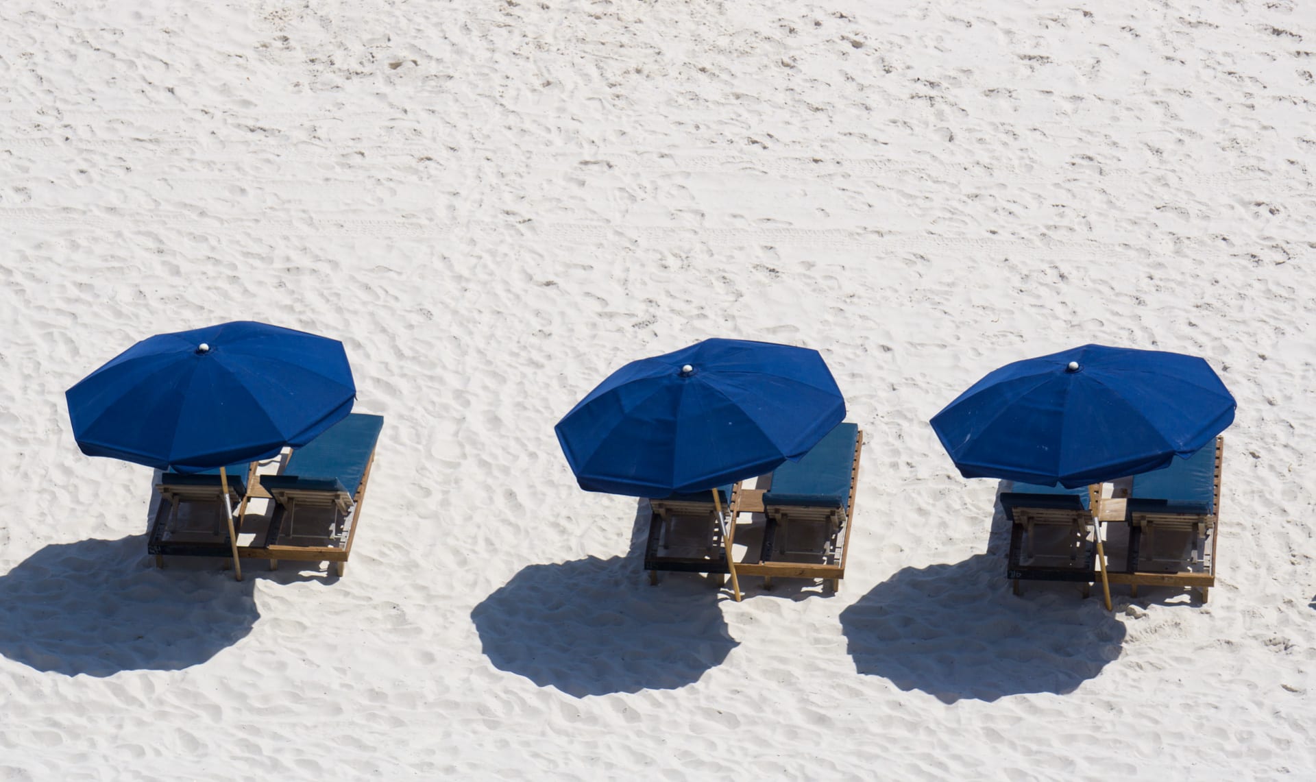 Beach chair rentals only steps away behind condo on beach side
