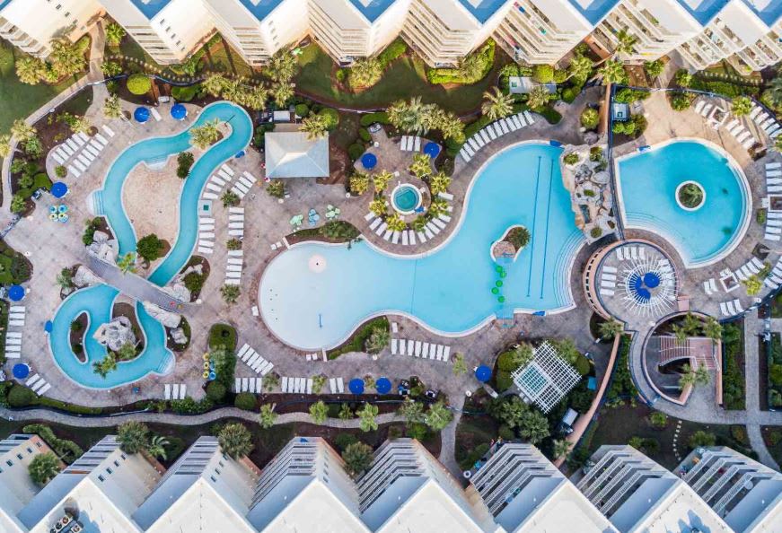 Waterscape never disappoints--two pools, lazy river, fitness center &amp; beach 