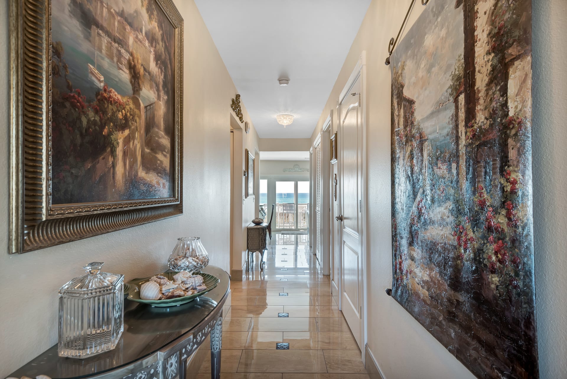 Front Hallway with View of Ocean