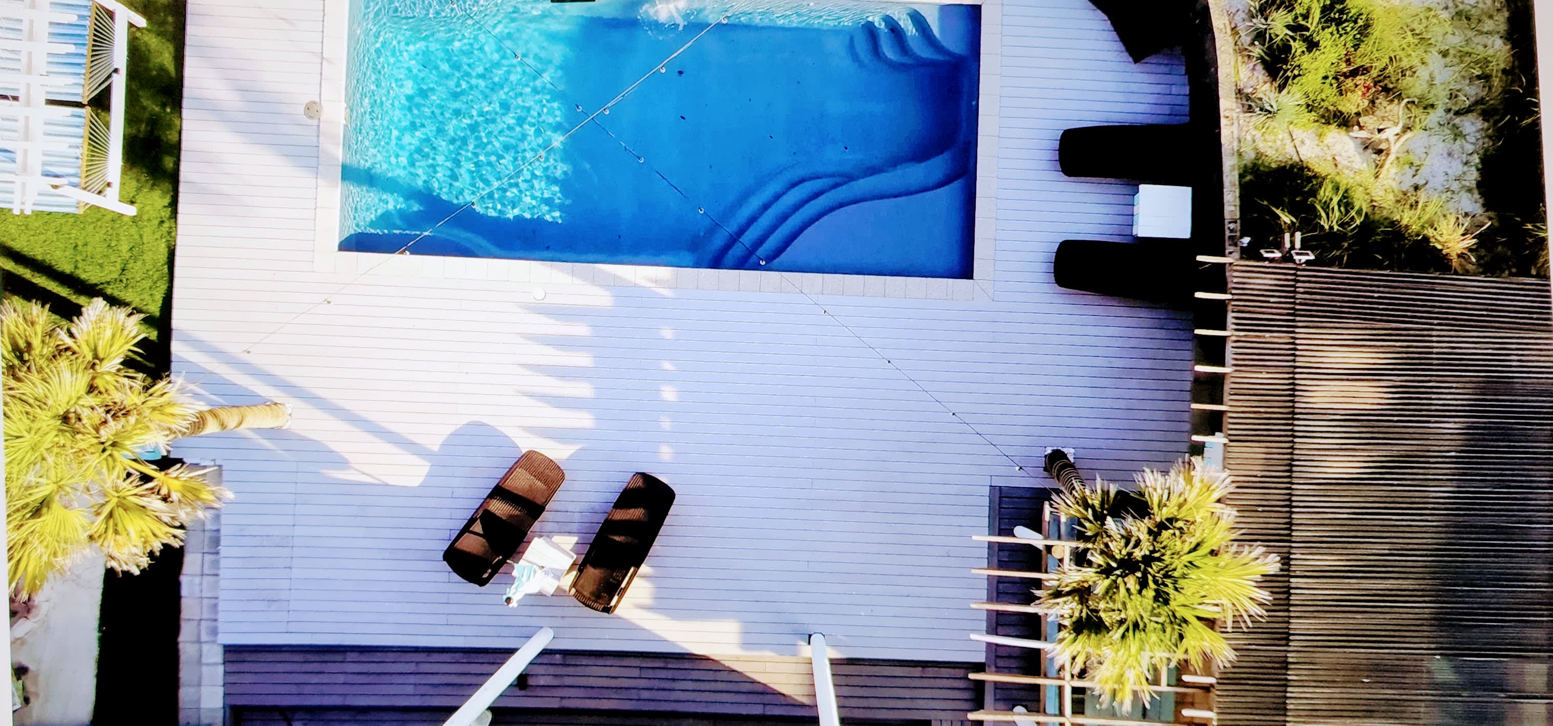 Top Deck View of the Backyard Oasis
