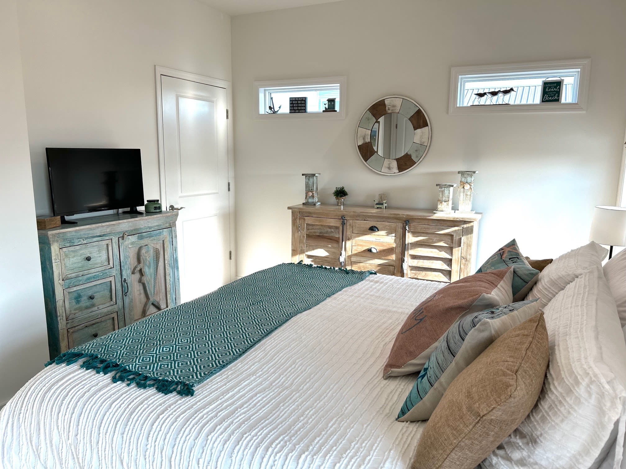 downstairs king bedroom with attached bathroom