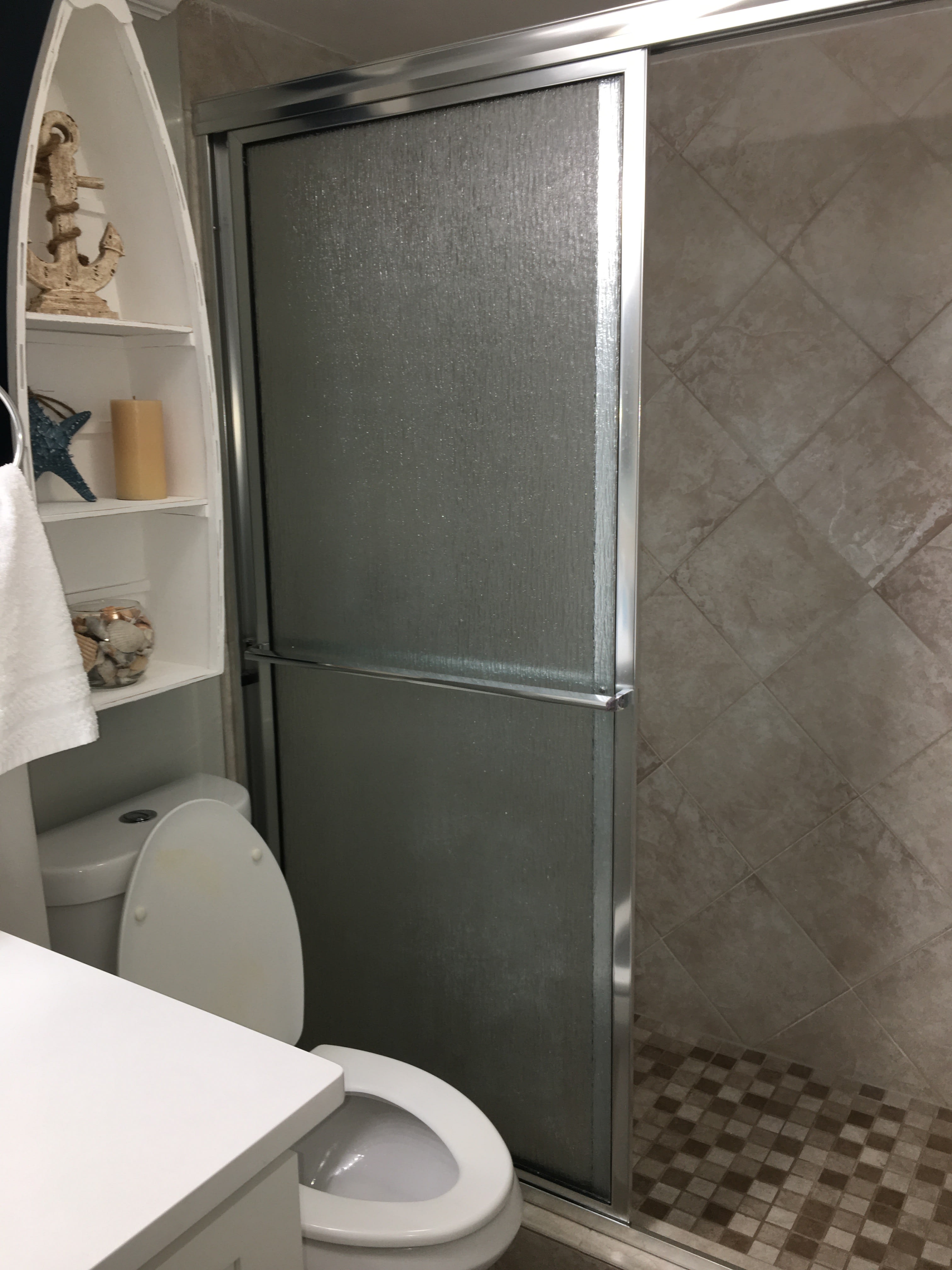 Master bathroom with walk in shower.