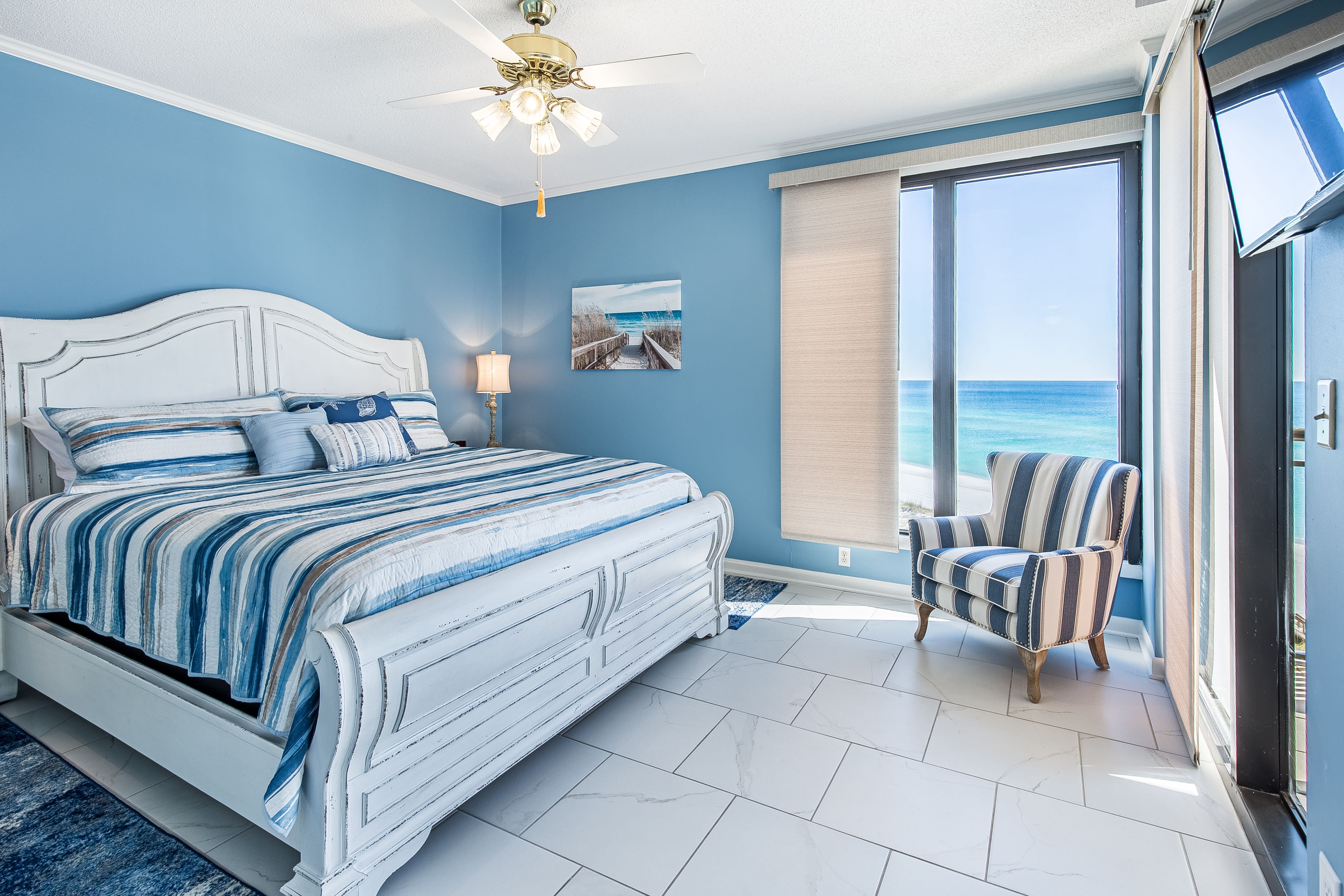Master Bedroom with great views of the beach