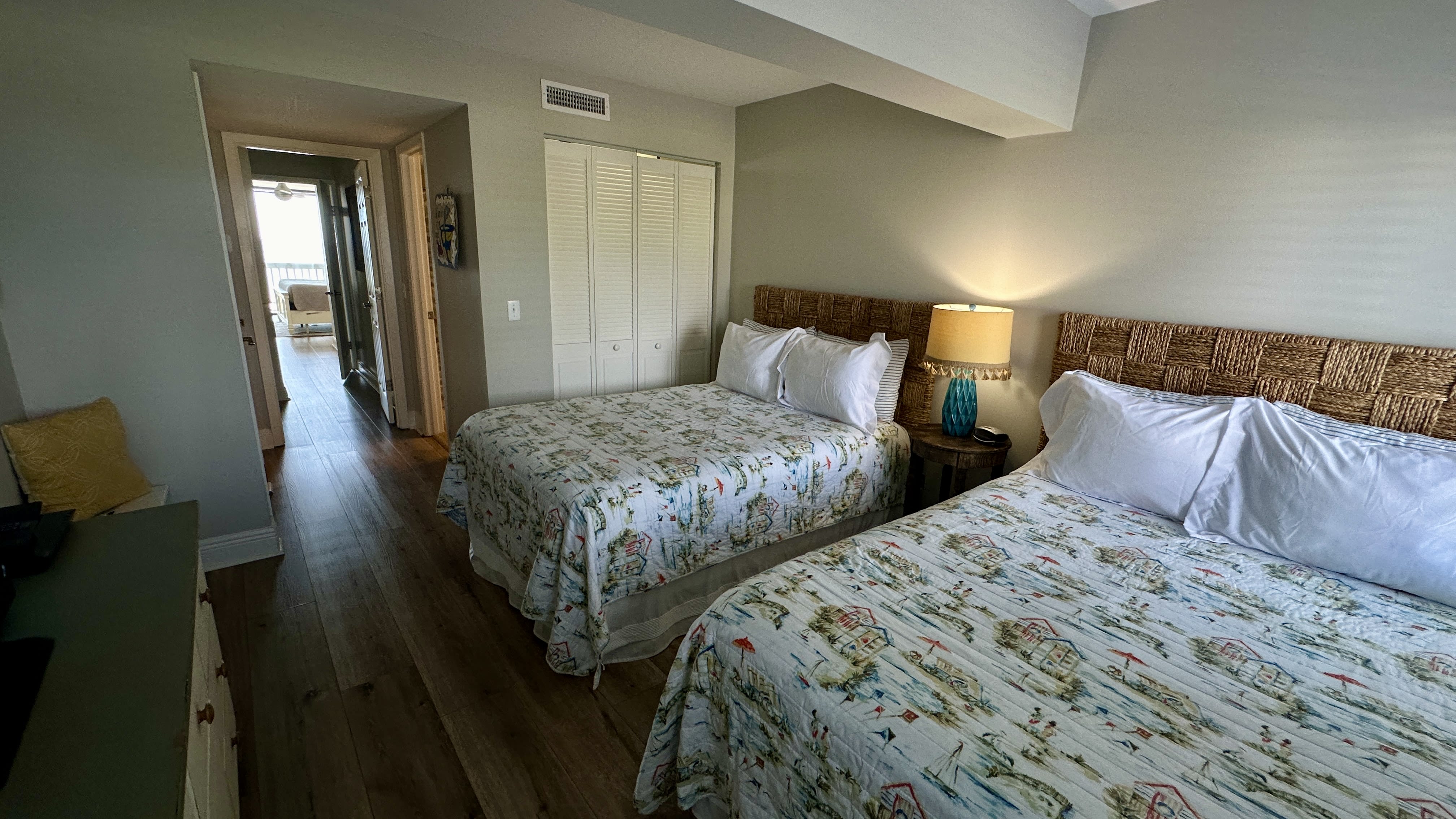 Guest bedroom with dual full size beds