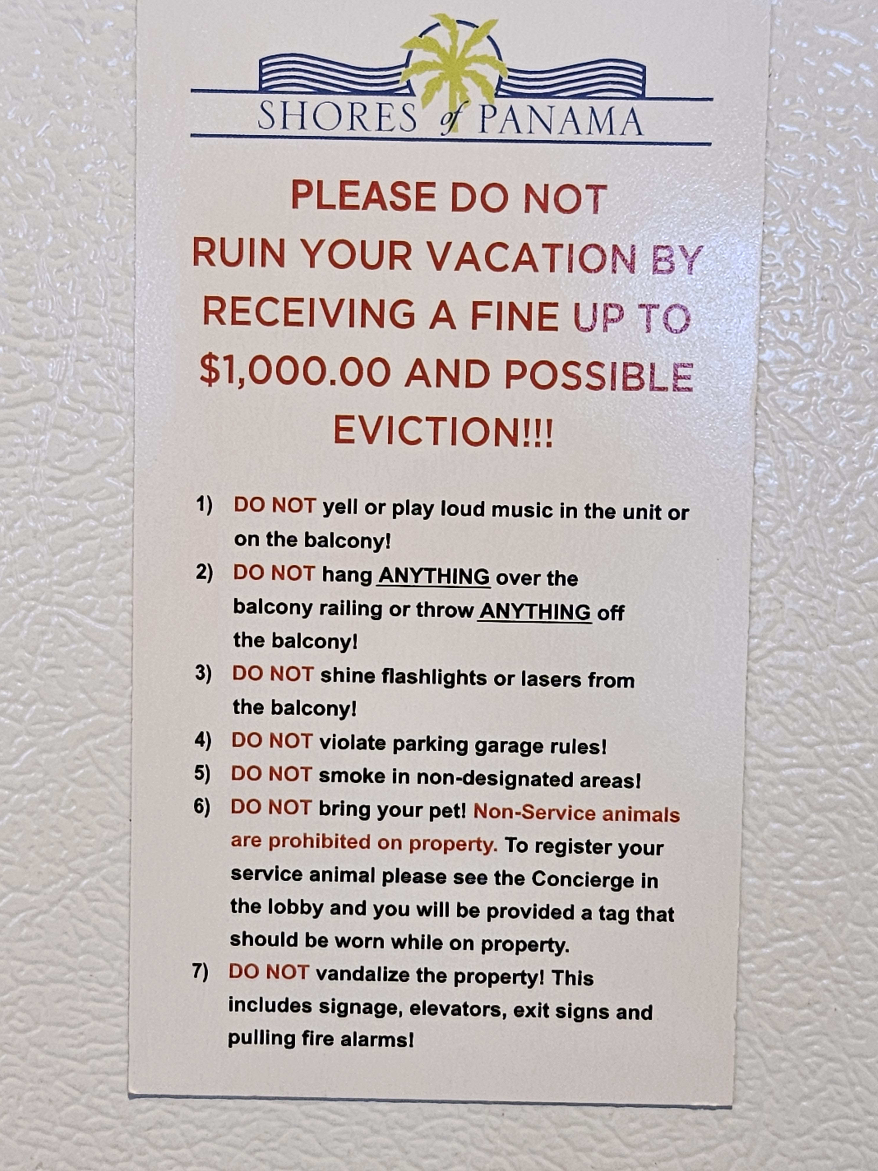 Rules for all condos