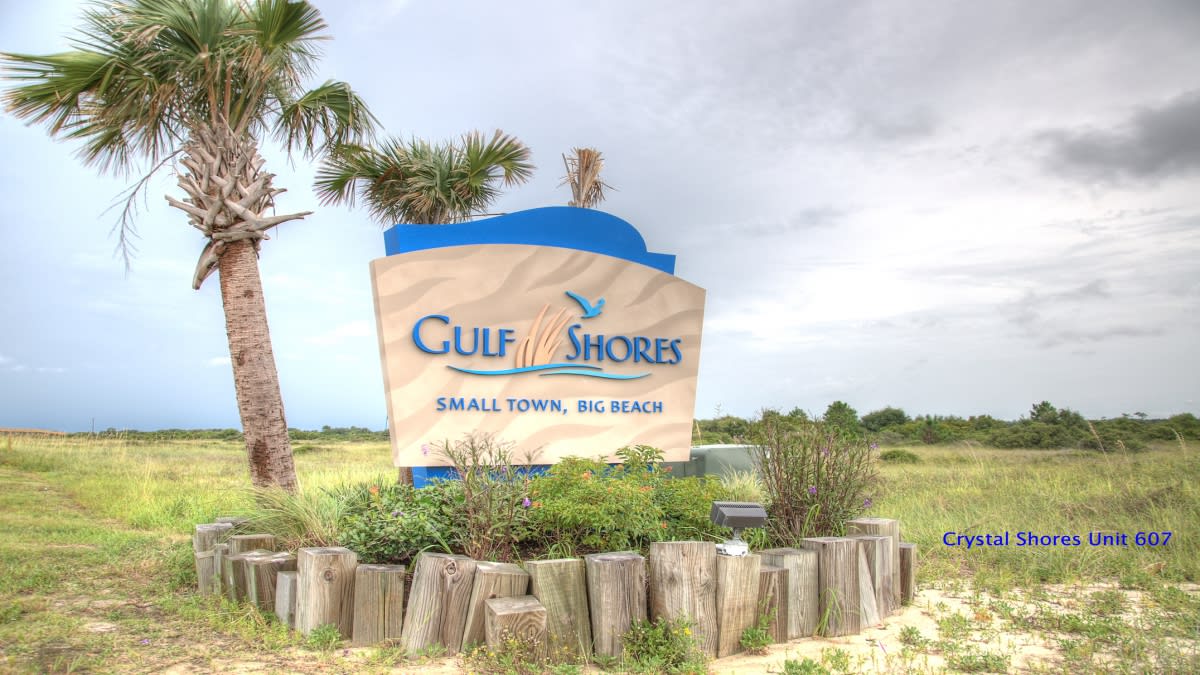 Gulf Shores, Alabama - Location of Crystal Shores Unit 607.