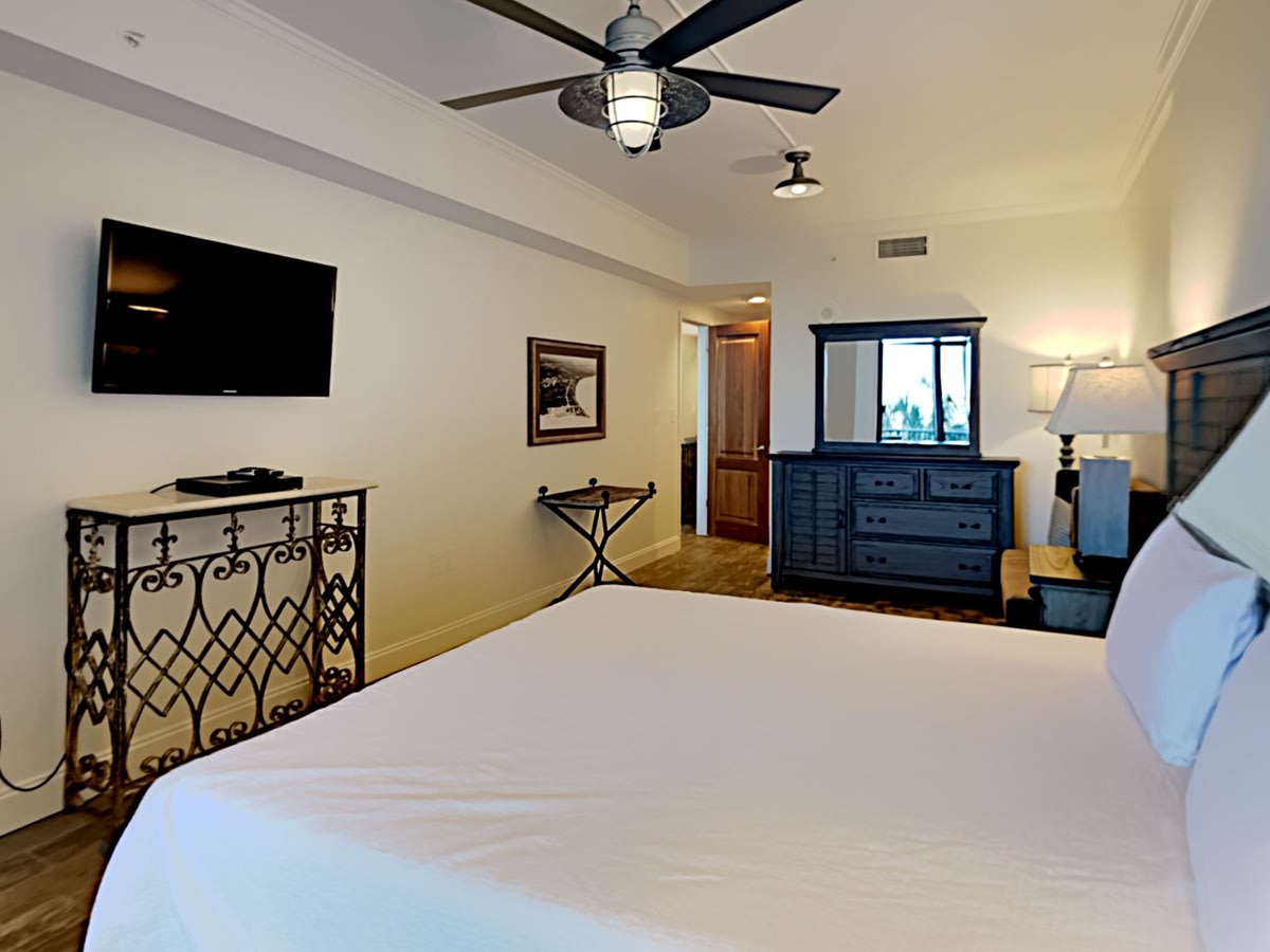 Privacy abounds in the master suite. Includes private deck access.