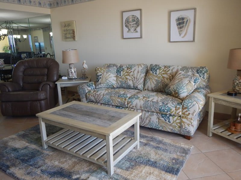 Queen size sofa sleeper with very comfortable foam mattress