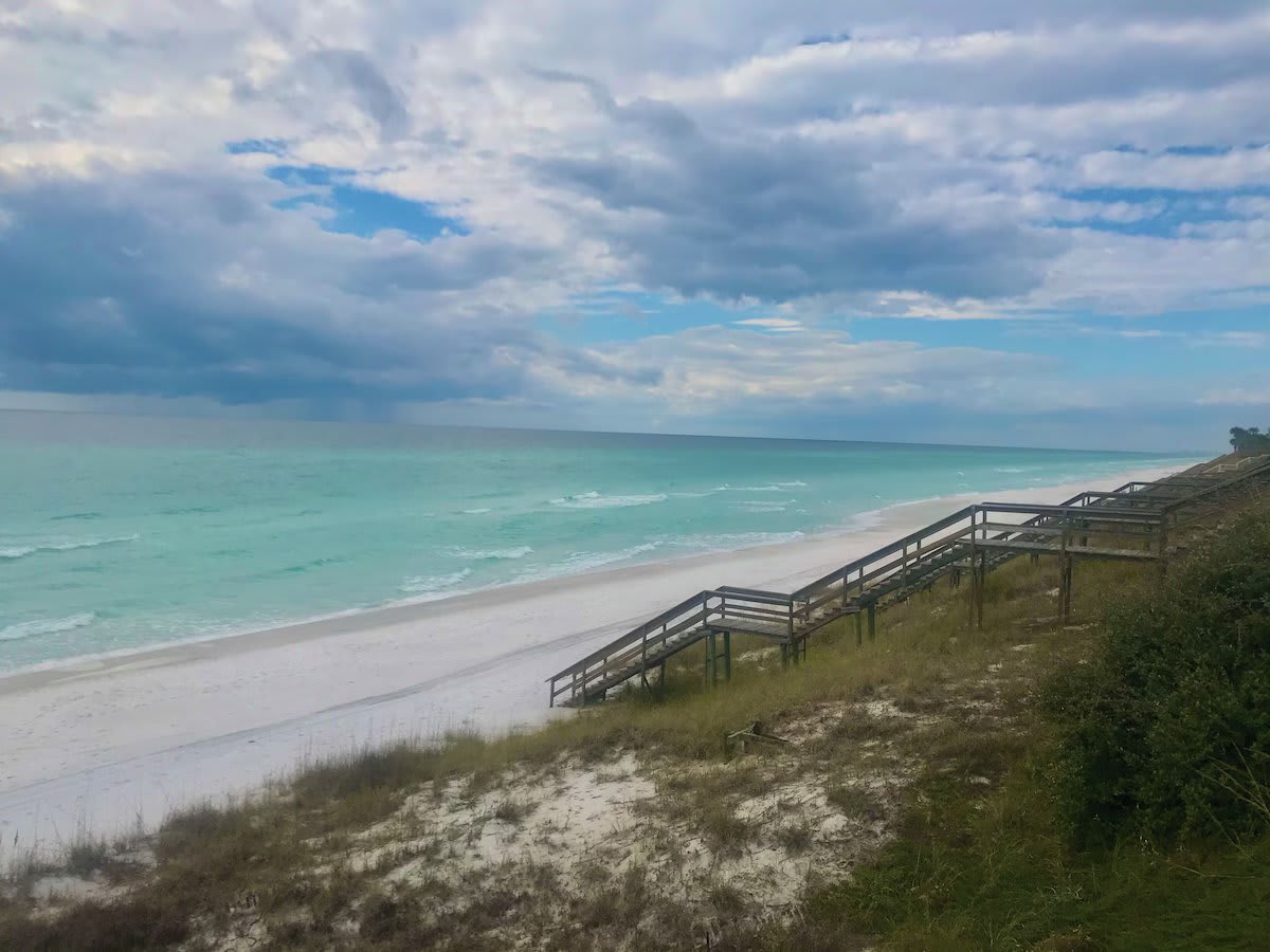 Beautiful Seagrove Beach, the best public beaches on 30A, .7 miles, no private